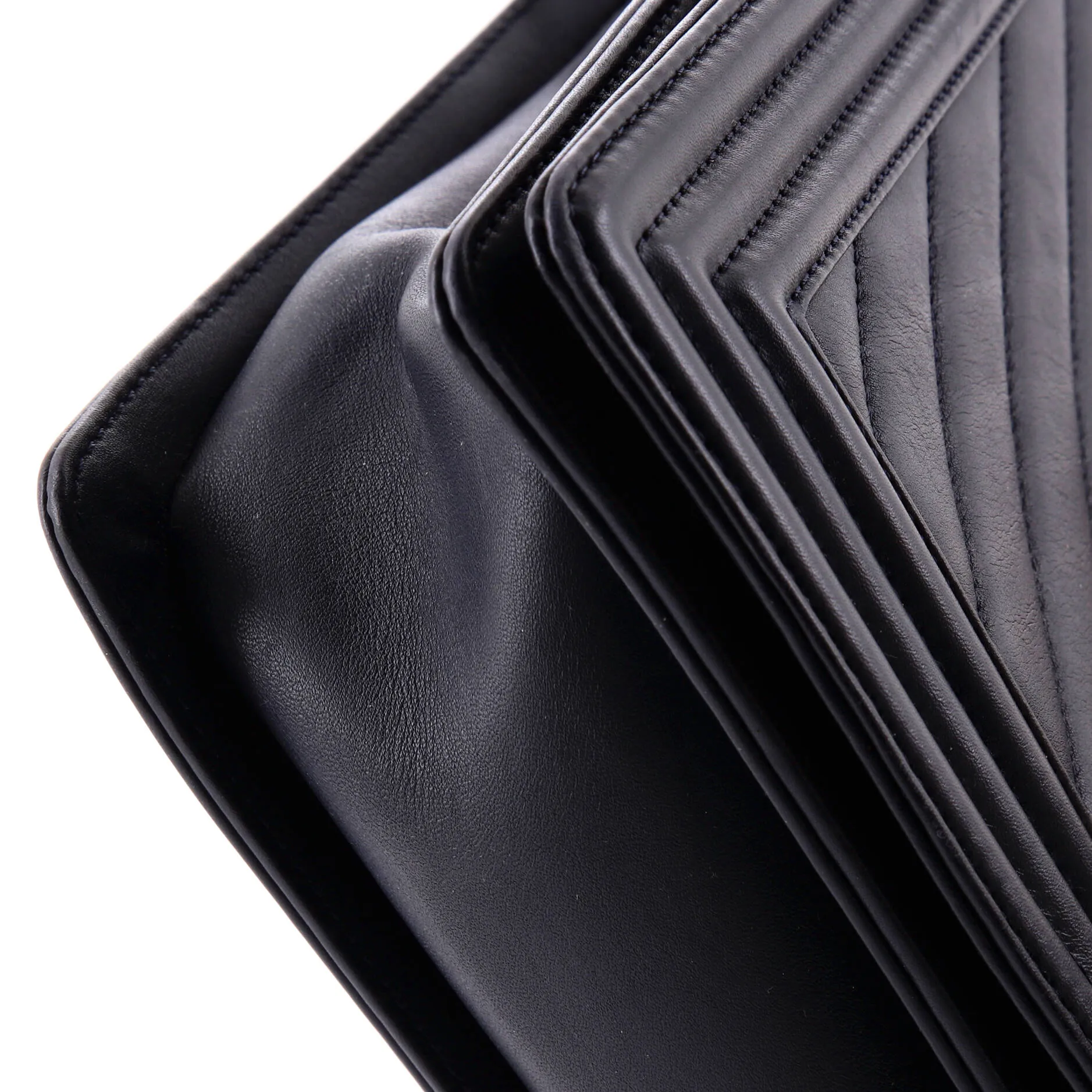 Chanel Boy Flap Bag Chevron Lambskin New