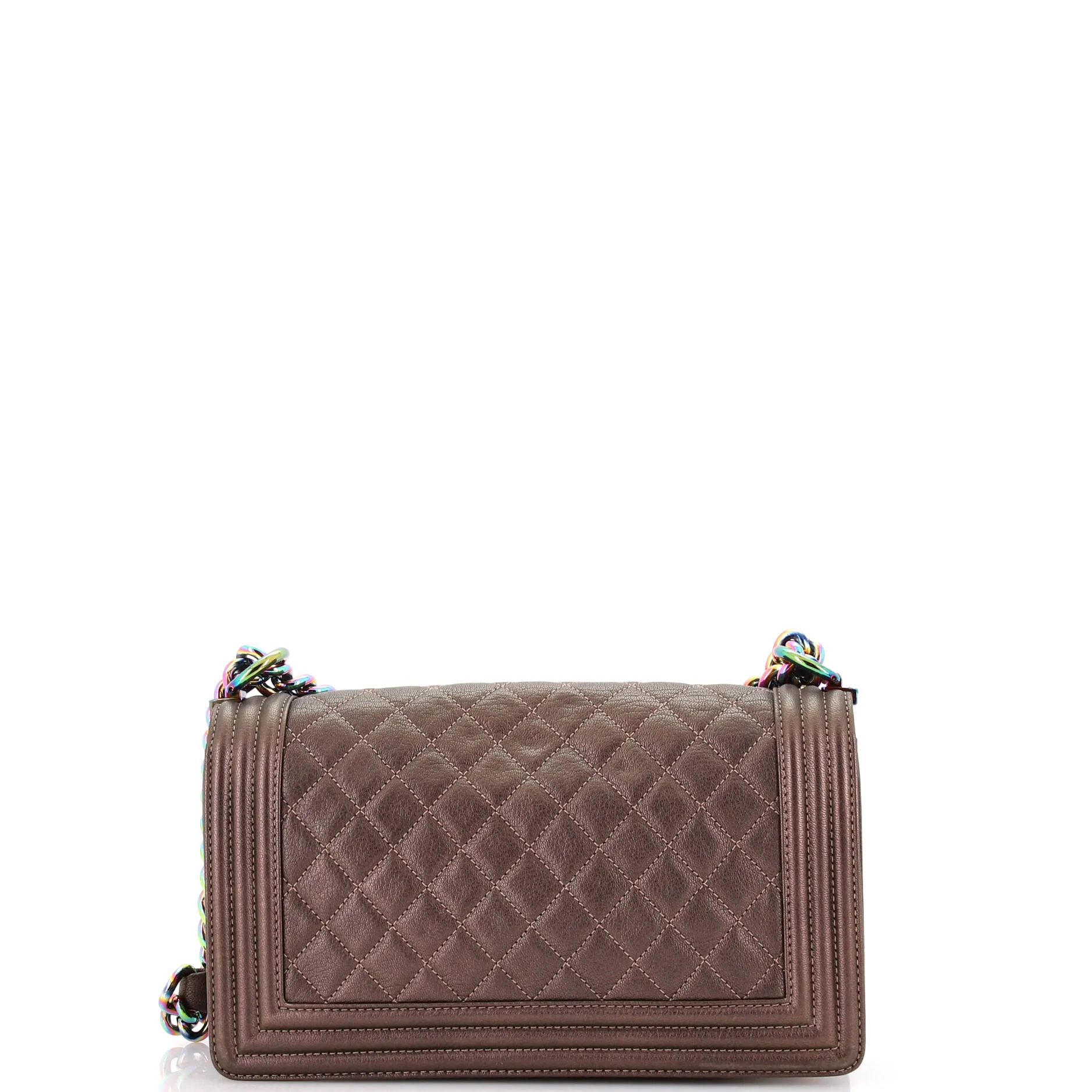 Chanel Boy Flap Bag Quilted Iridescent
