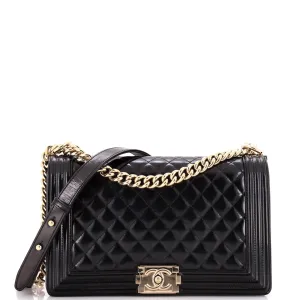 Chanel Boy Flap Bag Quilted Iridescent
