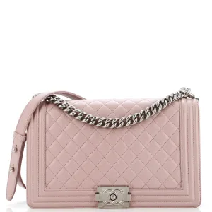 Chanel Boy Flap Bag Quilted Lambskin New