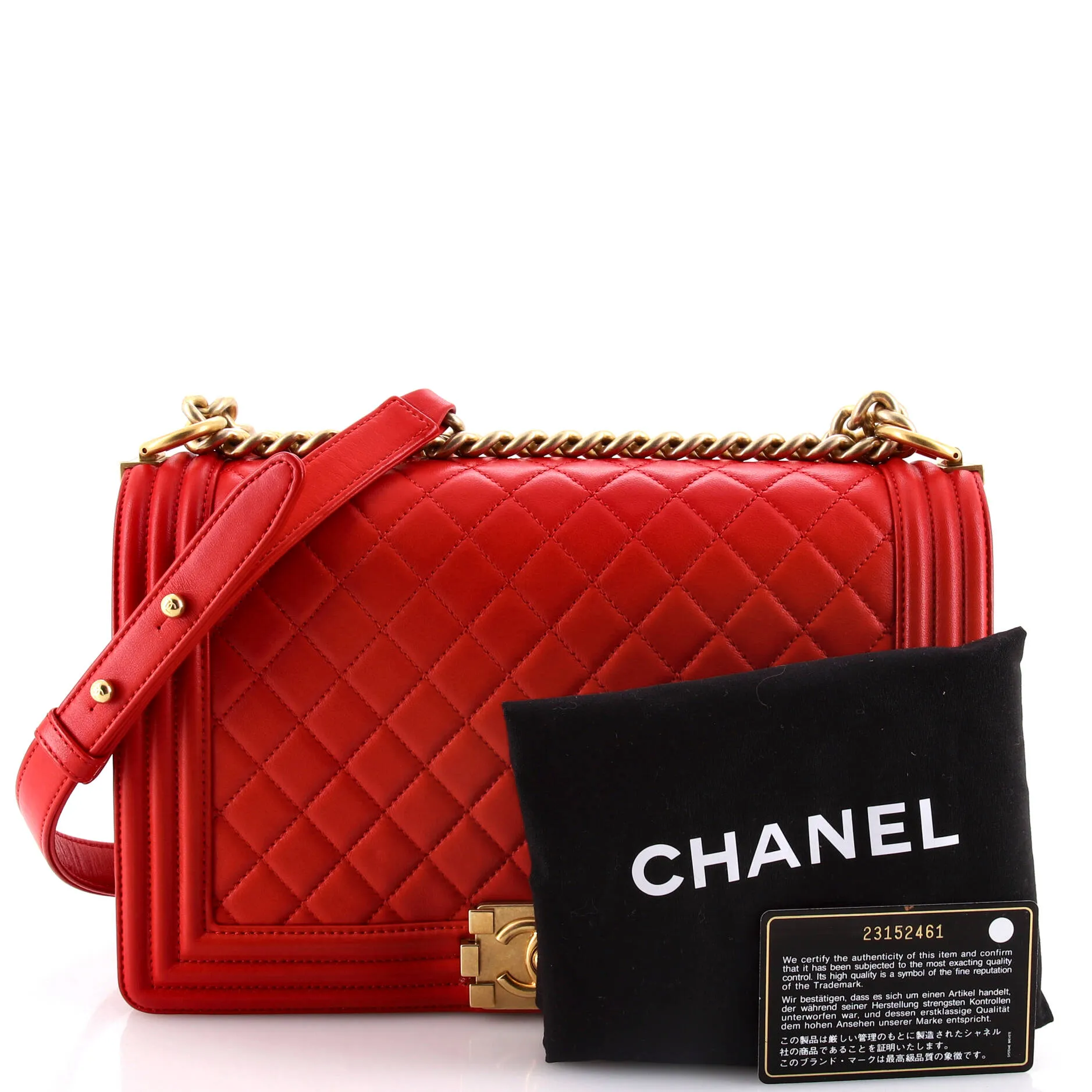 Chanel Boy Flap Bag Quilted Lambskin Old