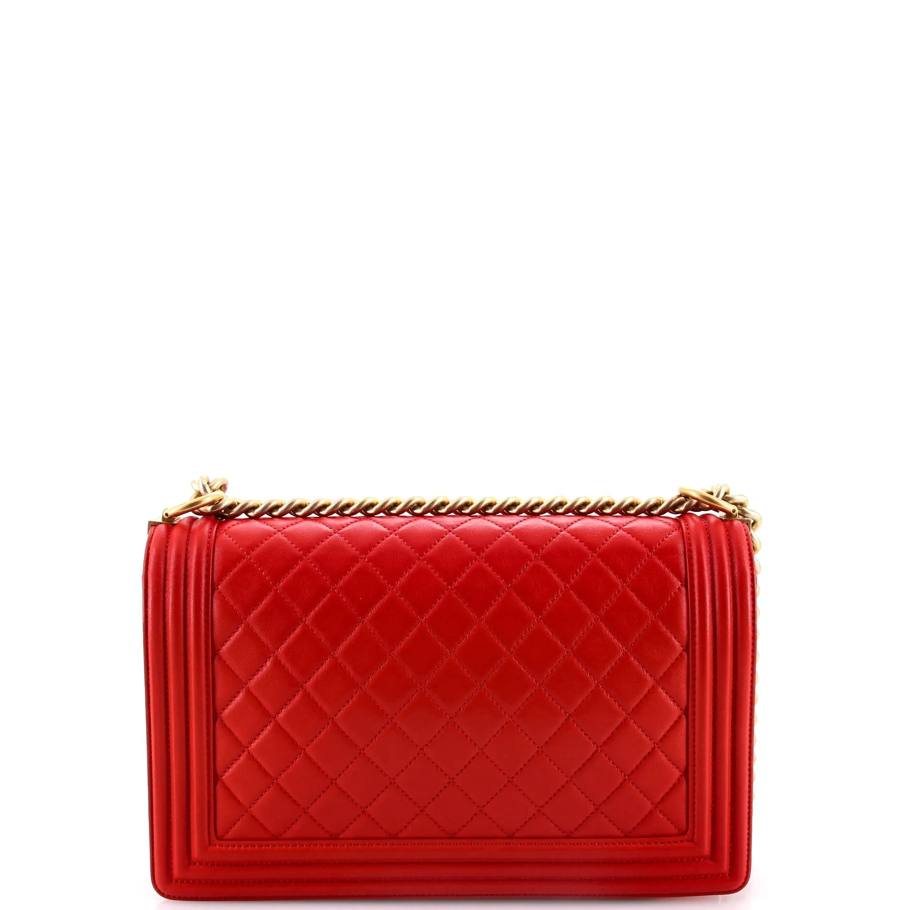 Chanel Boy Flap Bag Quilted Lambskin Old