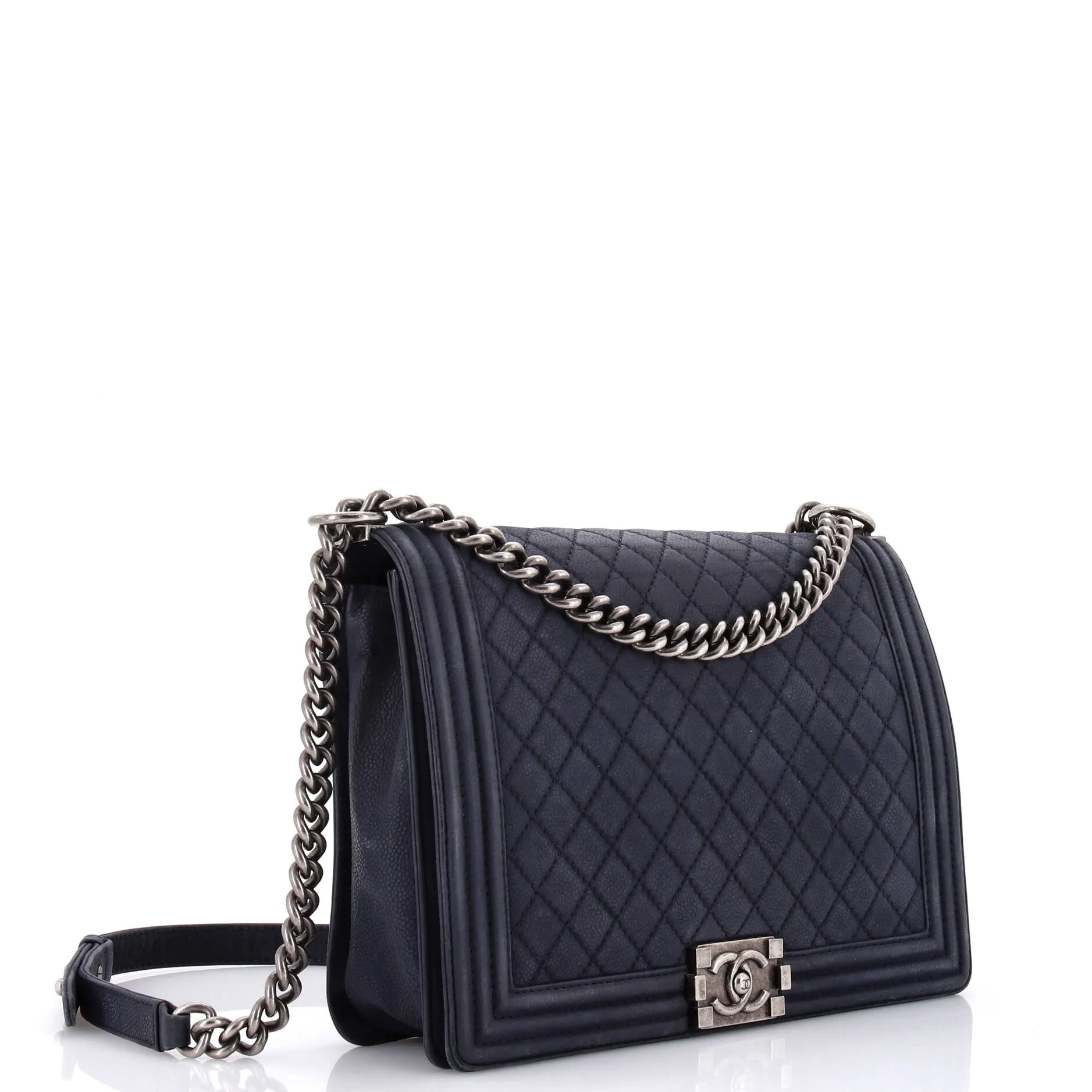 Chanel Boy Flap Bag Quilted Matte Caviar
