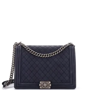 Chanel Boy Flap Bag Quilted Matte Caviar