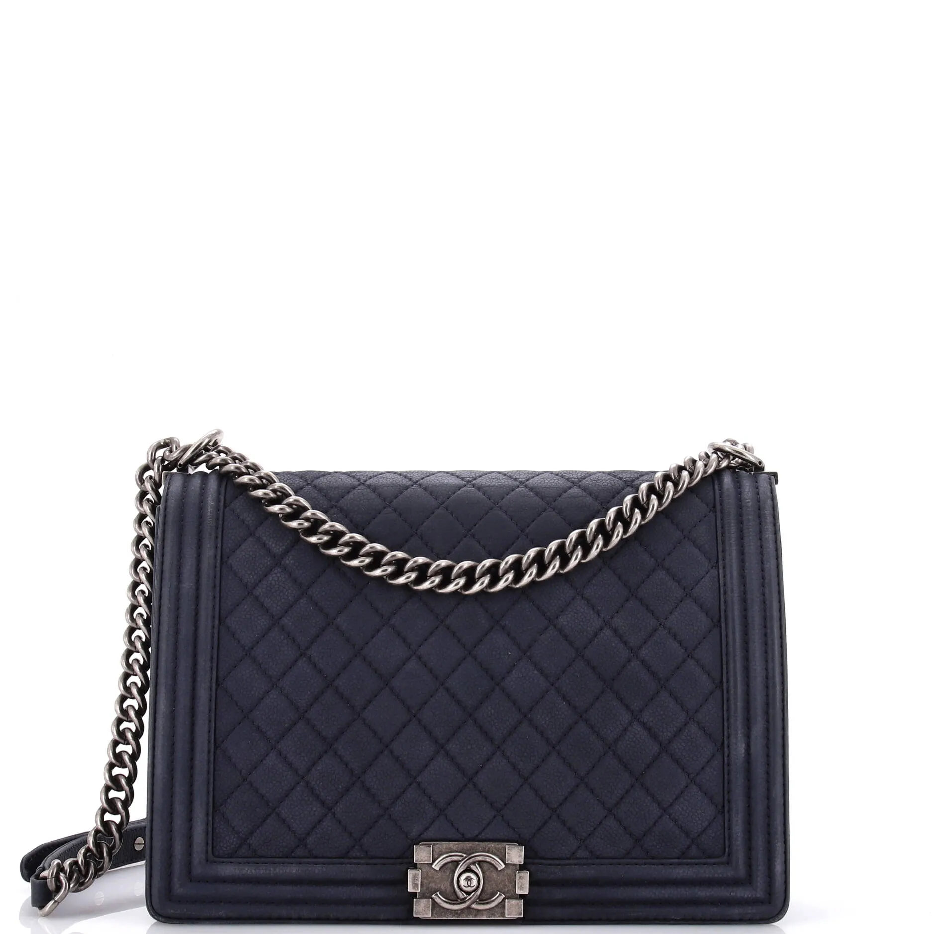 Chanel Boy Flap Bag Quilted Matte Caviar