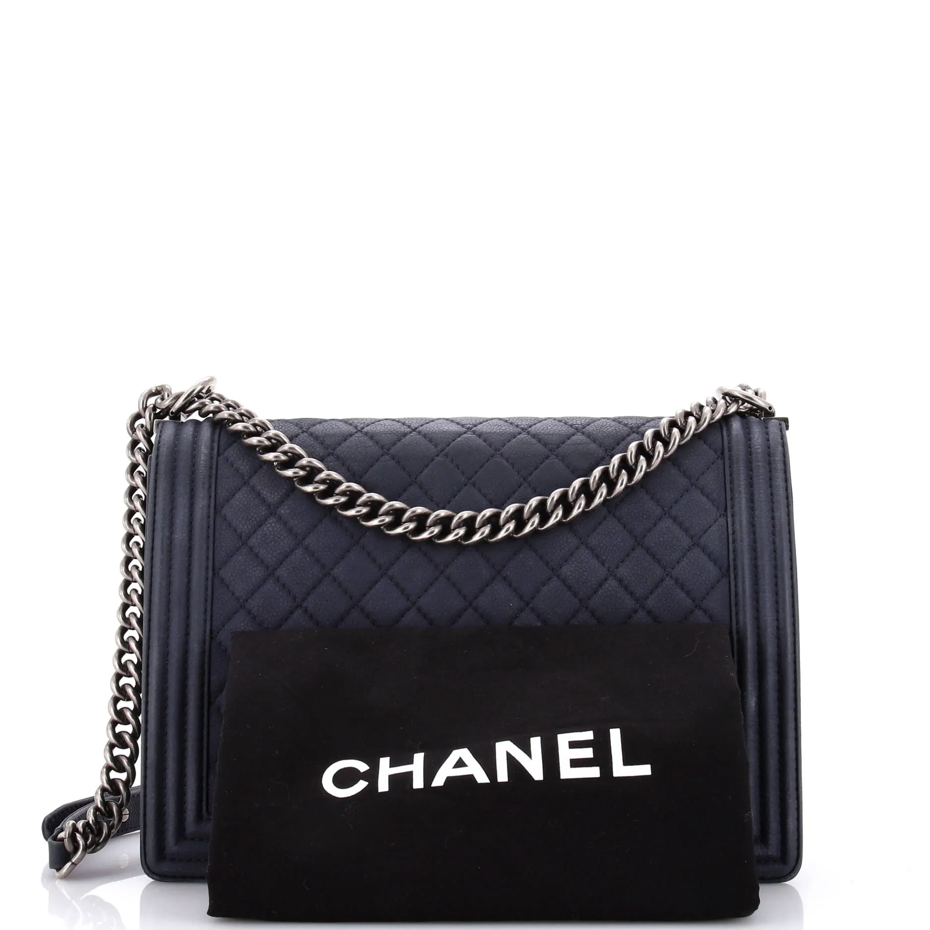 Chanel Boy Flap Bag Quilted Matte Caviar