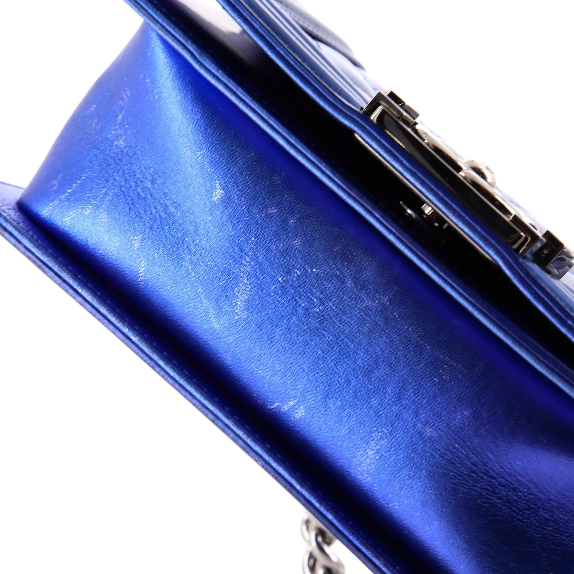 Chanel Boy Flap Bag Quilted Patent Small
