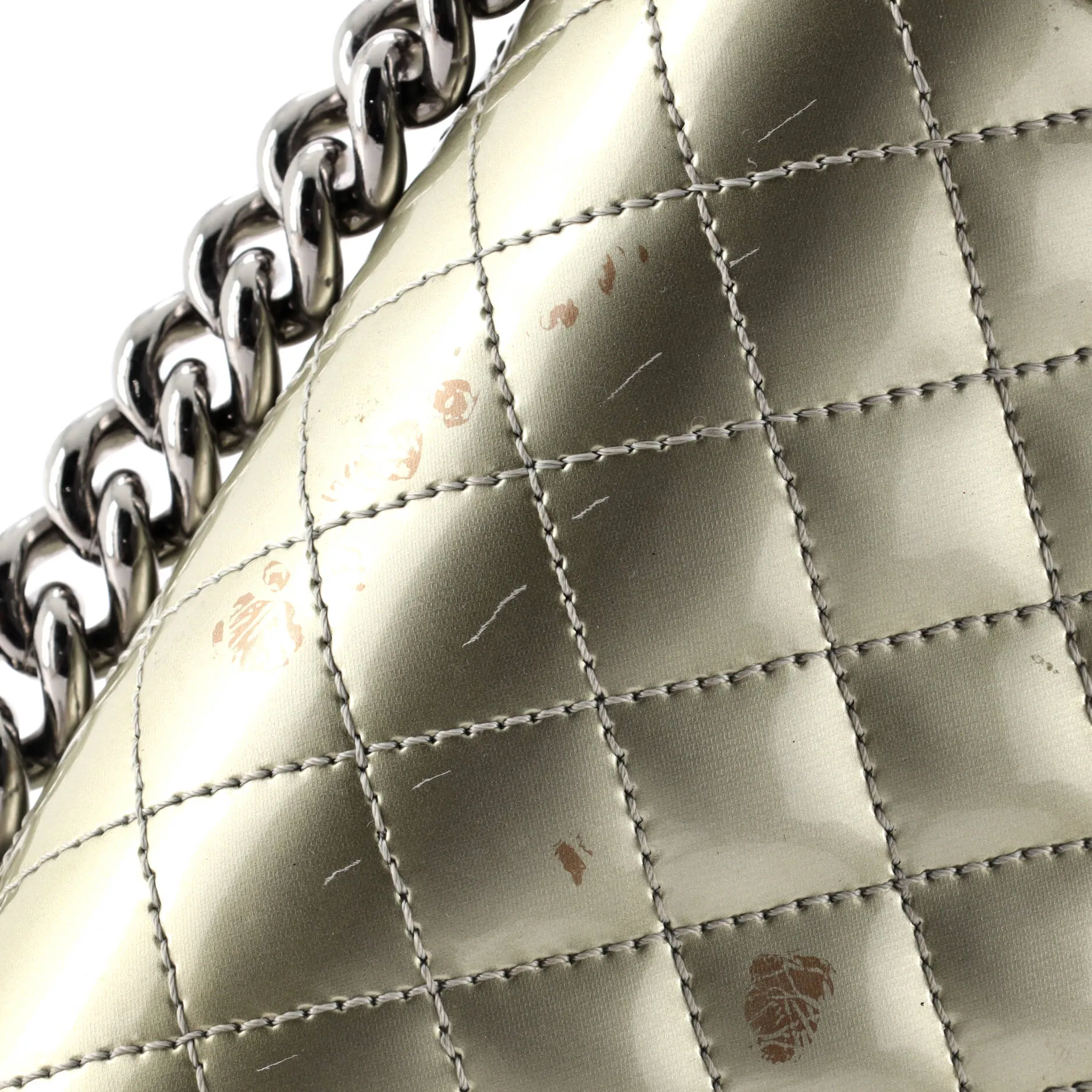 Chanel Boy Flap Bag Quilted Patent Small