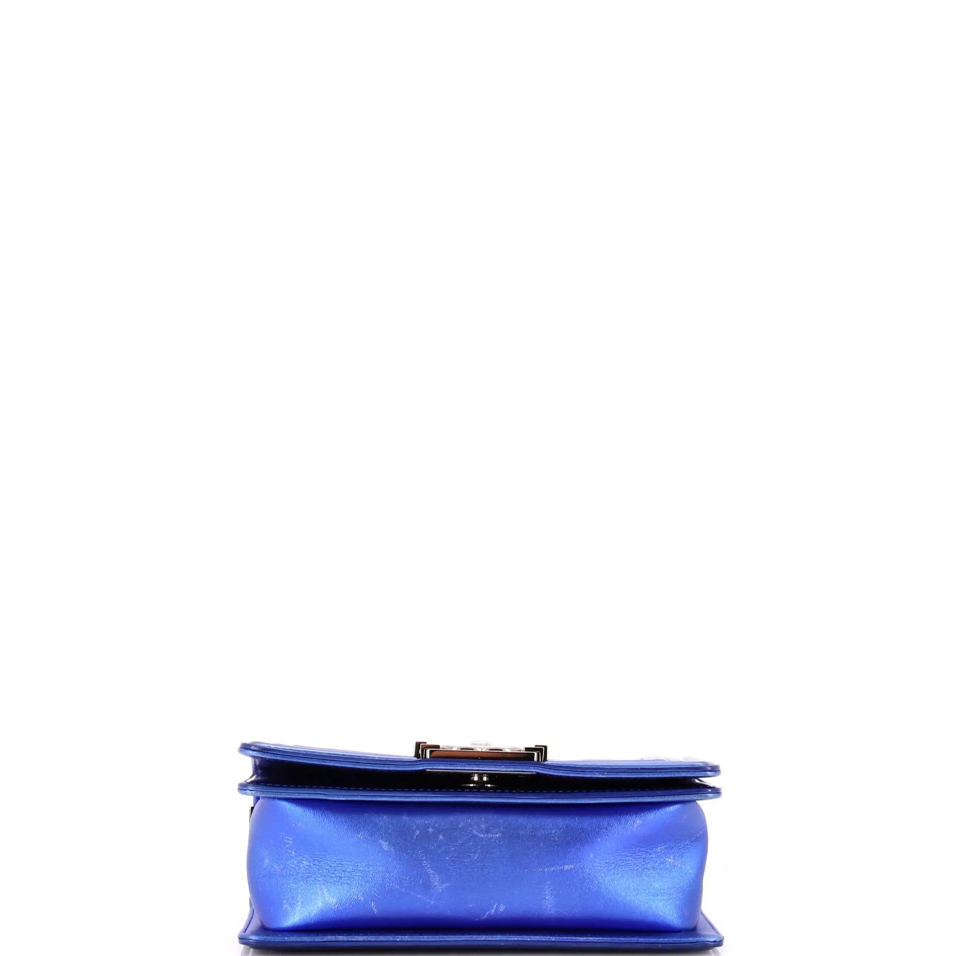 Chanel Boy Flap Bag Quilted Patent Small