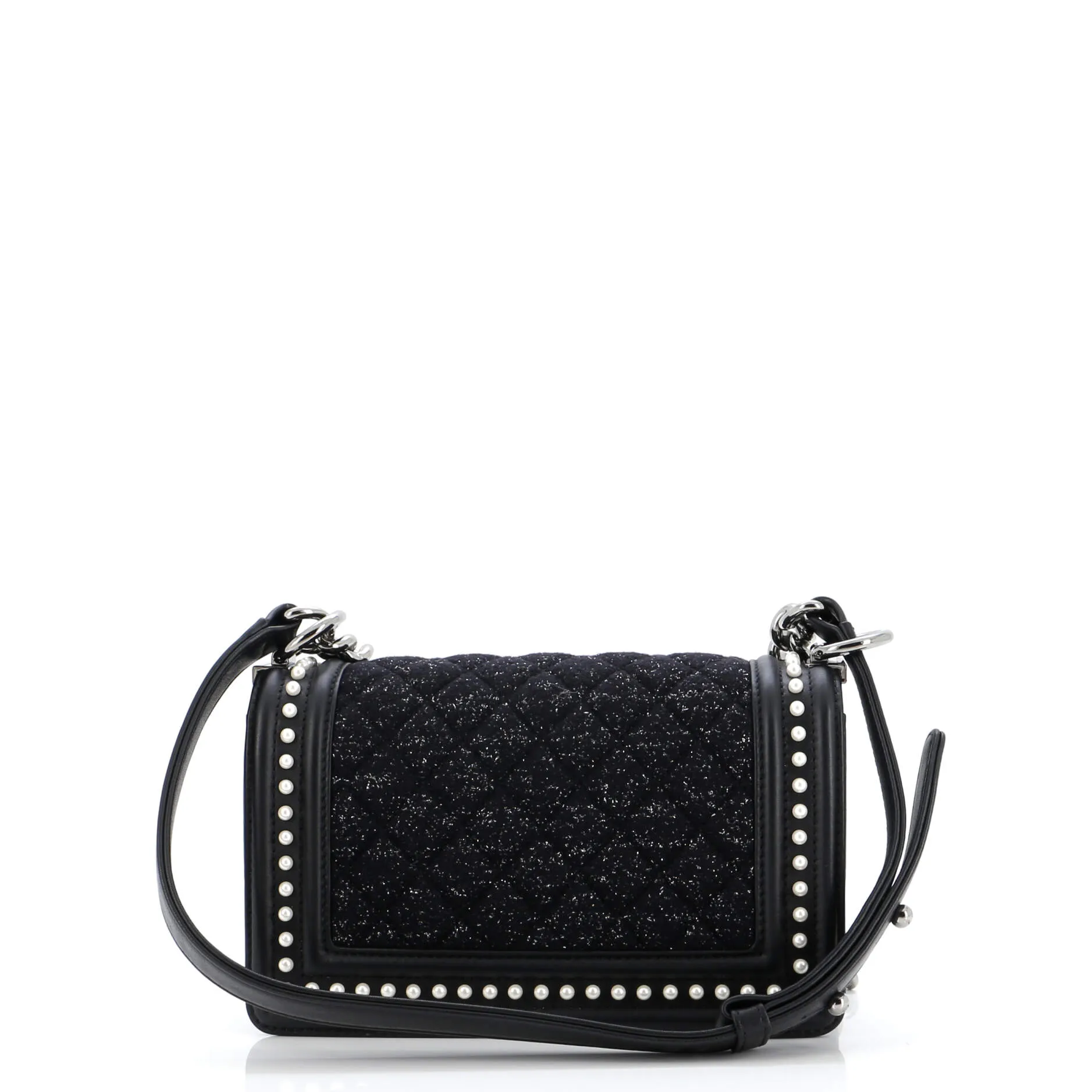 Chanel Boy Flap Bag Quilted Tweed With