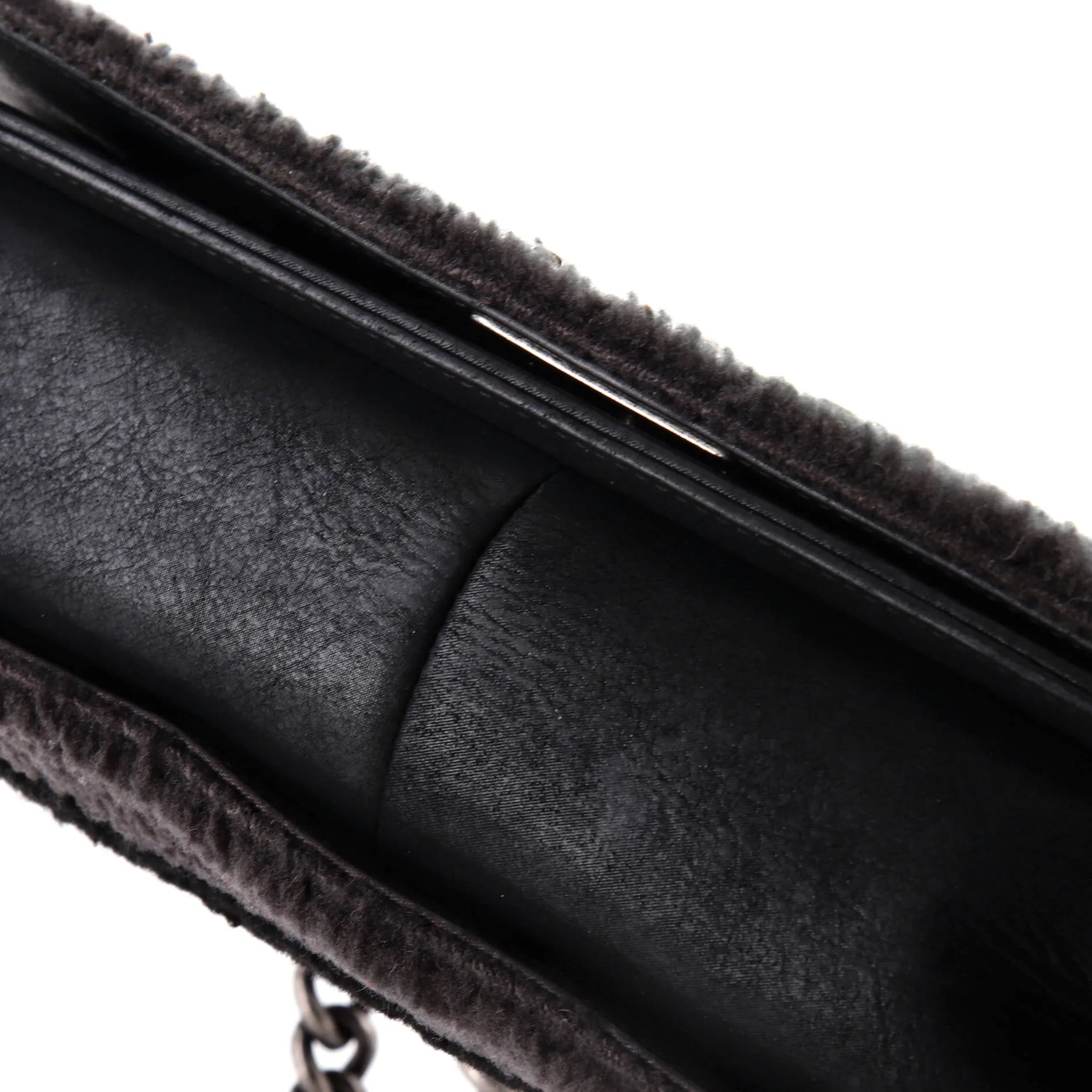 Chanel Boy Flap Bag Shearling New Medium