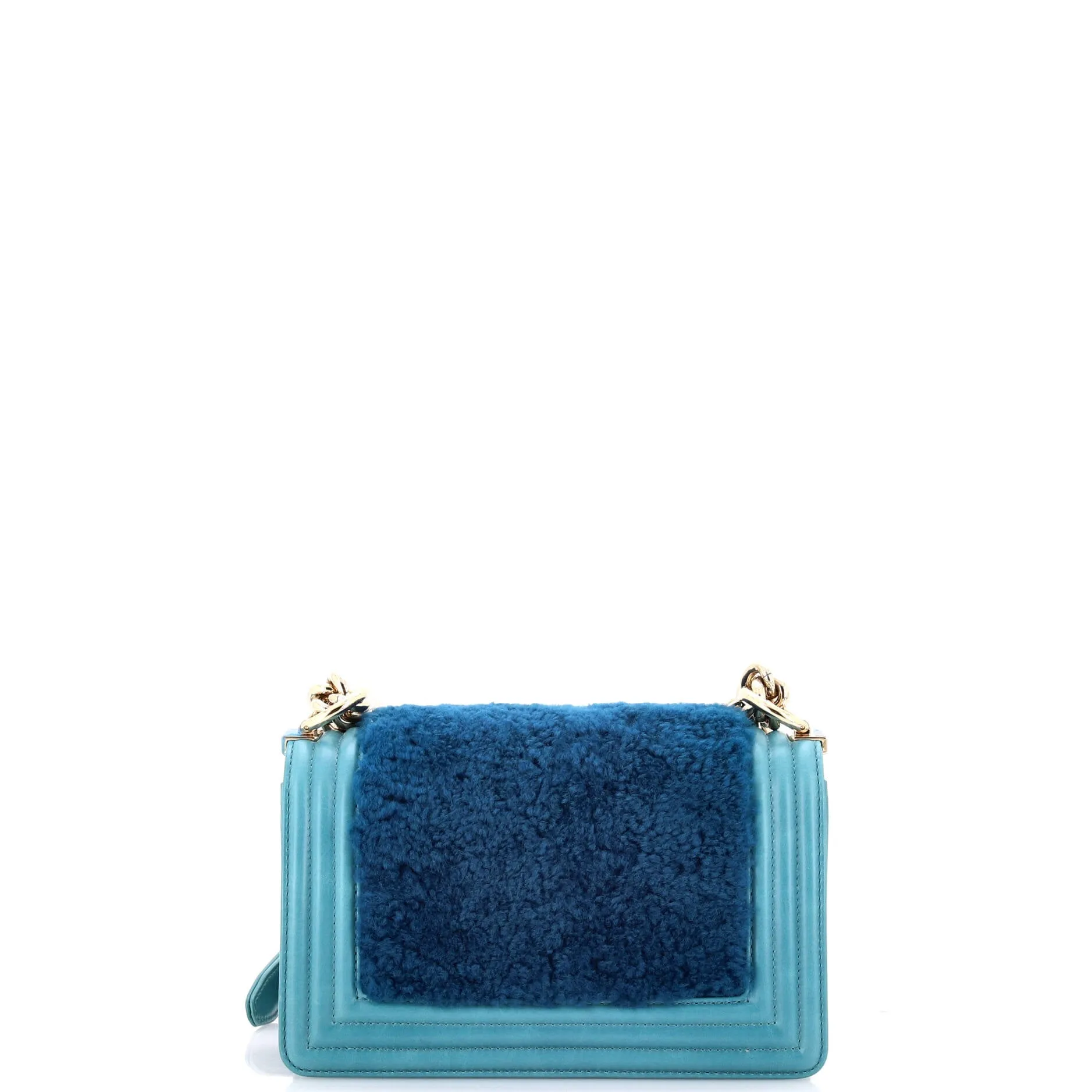 Chanel Boy Flap Bag Shearling With