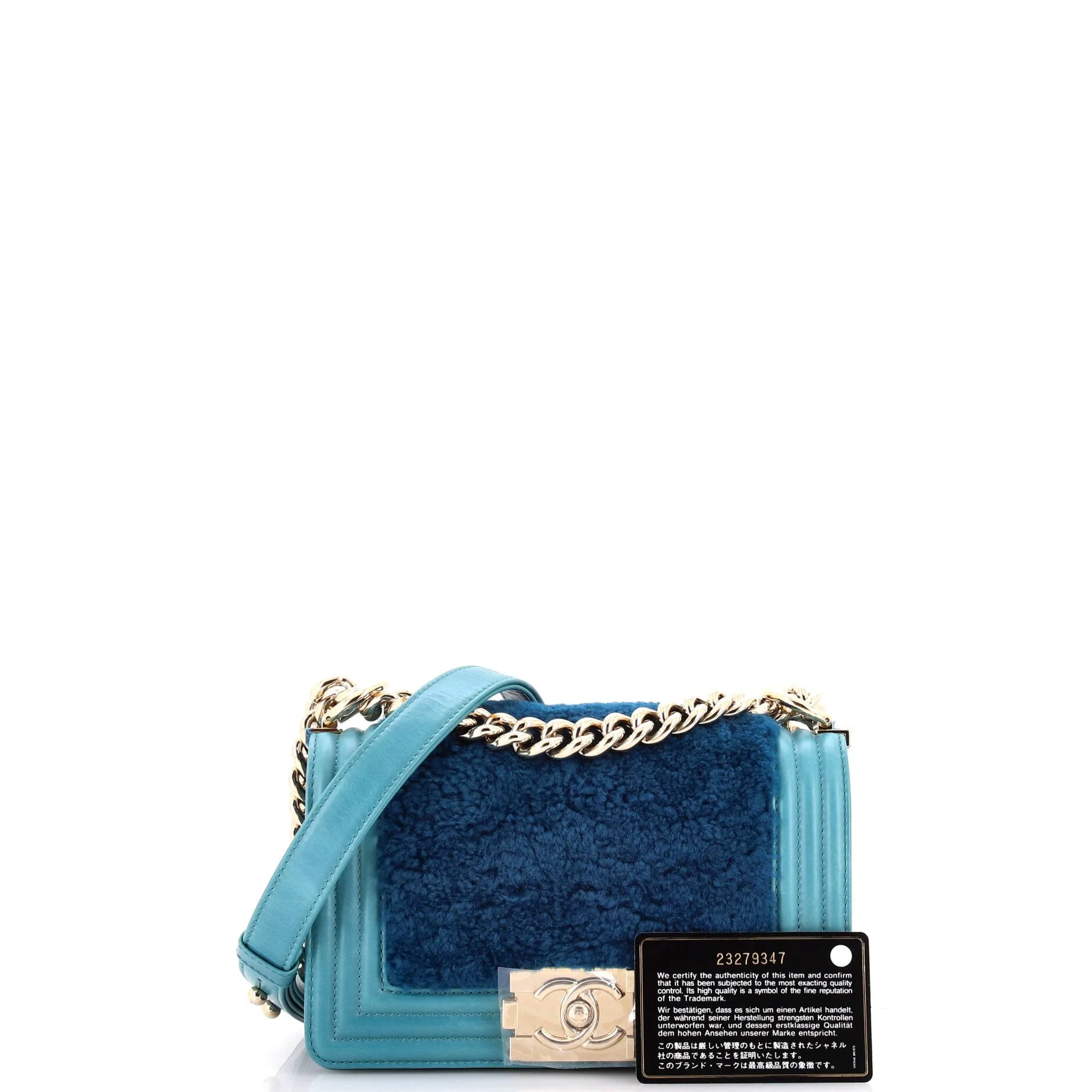 Chanel Boy Flap Bag Shearling With
