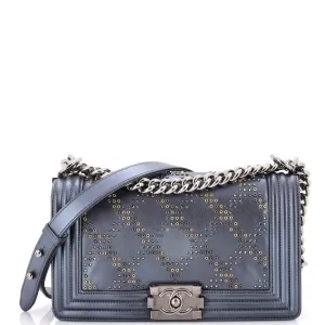 Chanel Boy Flap Bag Studded Leather Old