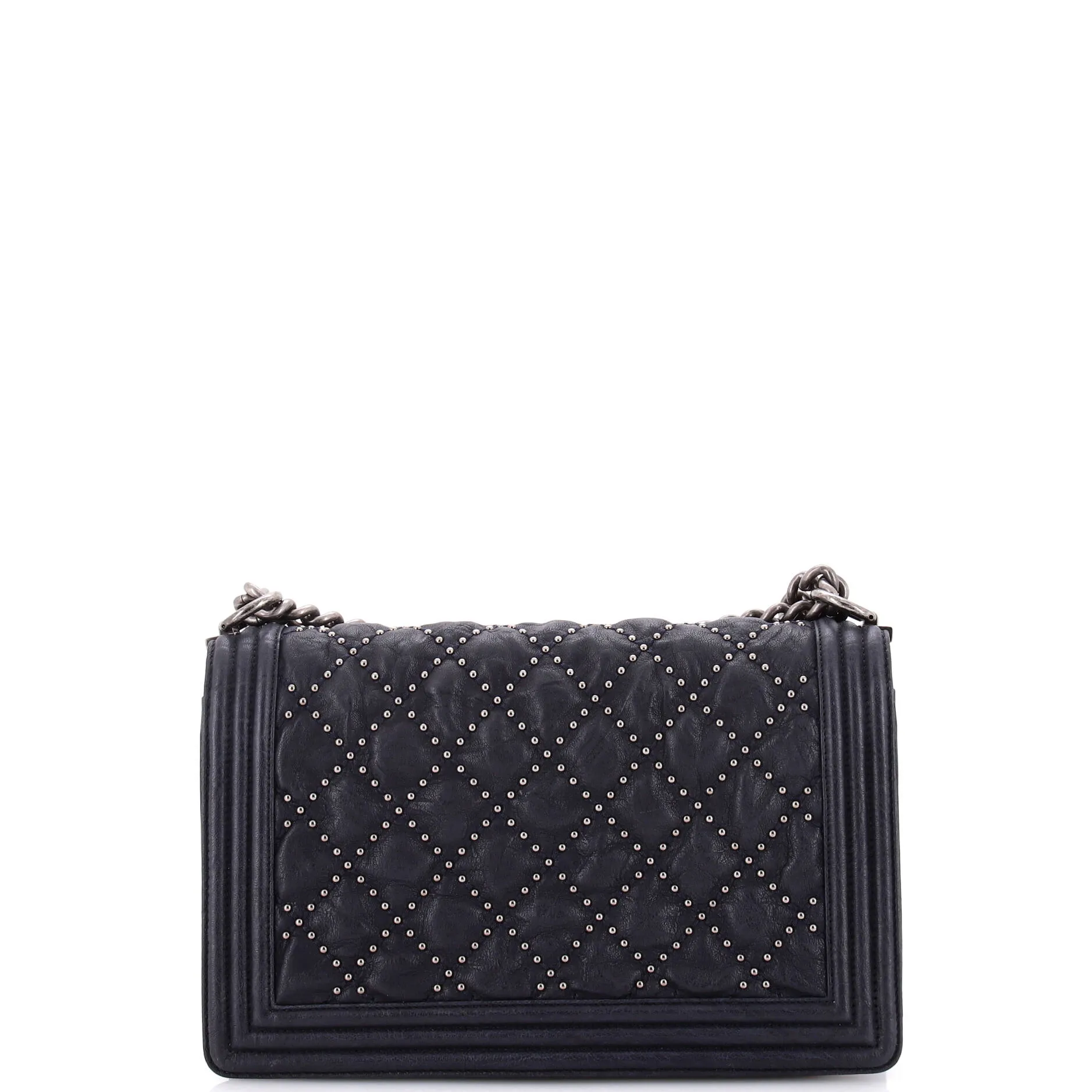 Chanel Boy Flap Bag Studded Quilted