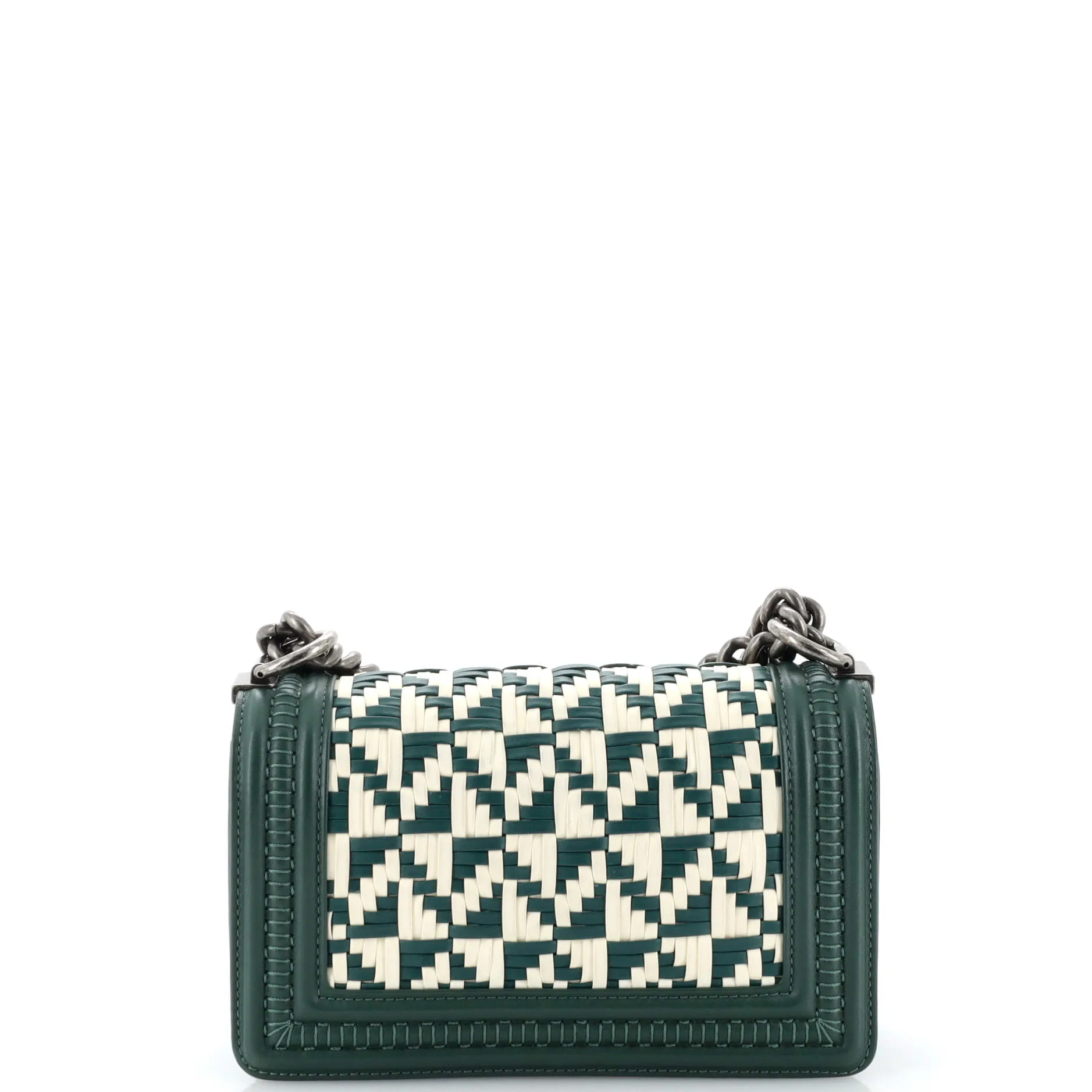 Chanel Boy Flap Bag Woven Calfskin Small