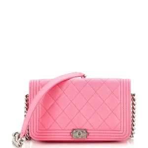 Chanel Boy Flap Phone Holder With Chain
