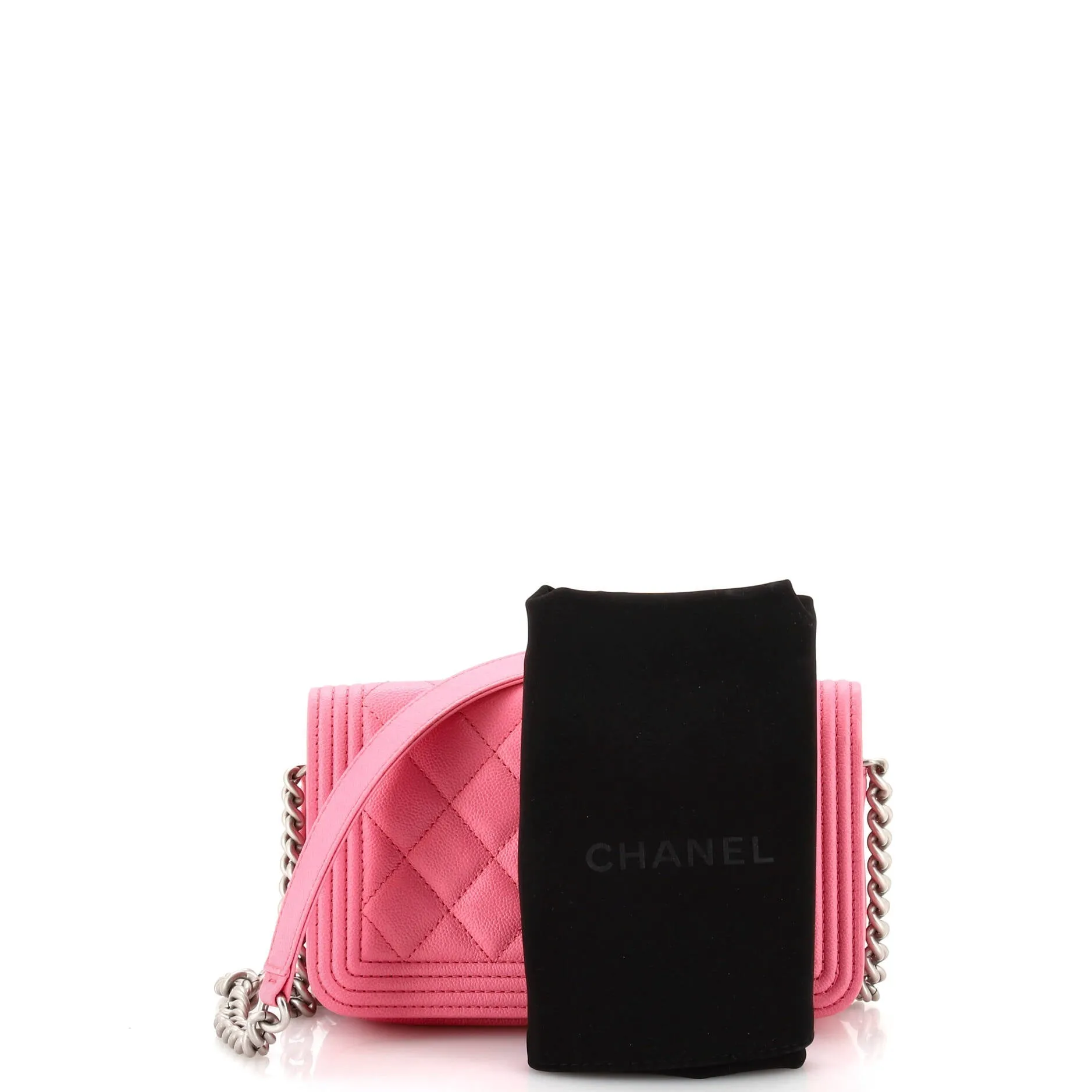 Chanel Boy Flap Phone Holder With Chain