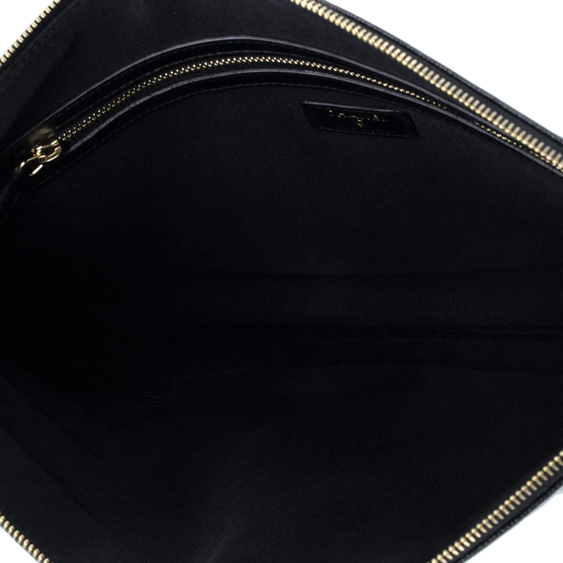 Chanel Boy O Case Clutch Chevron Caviar