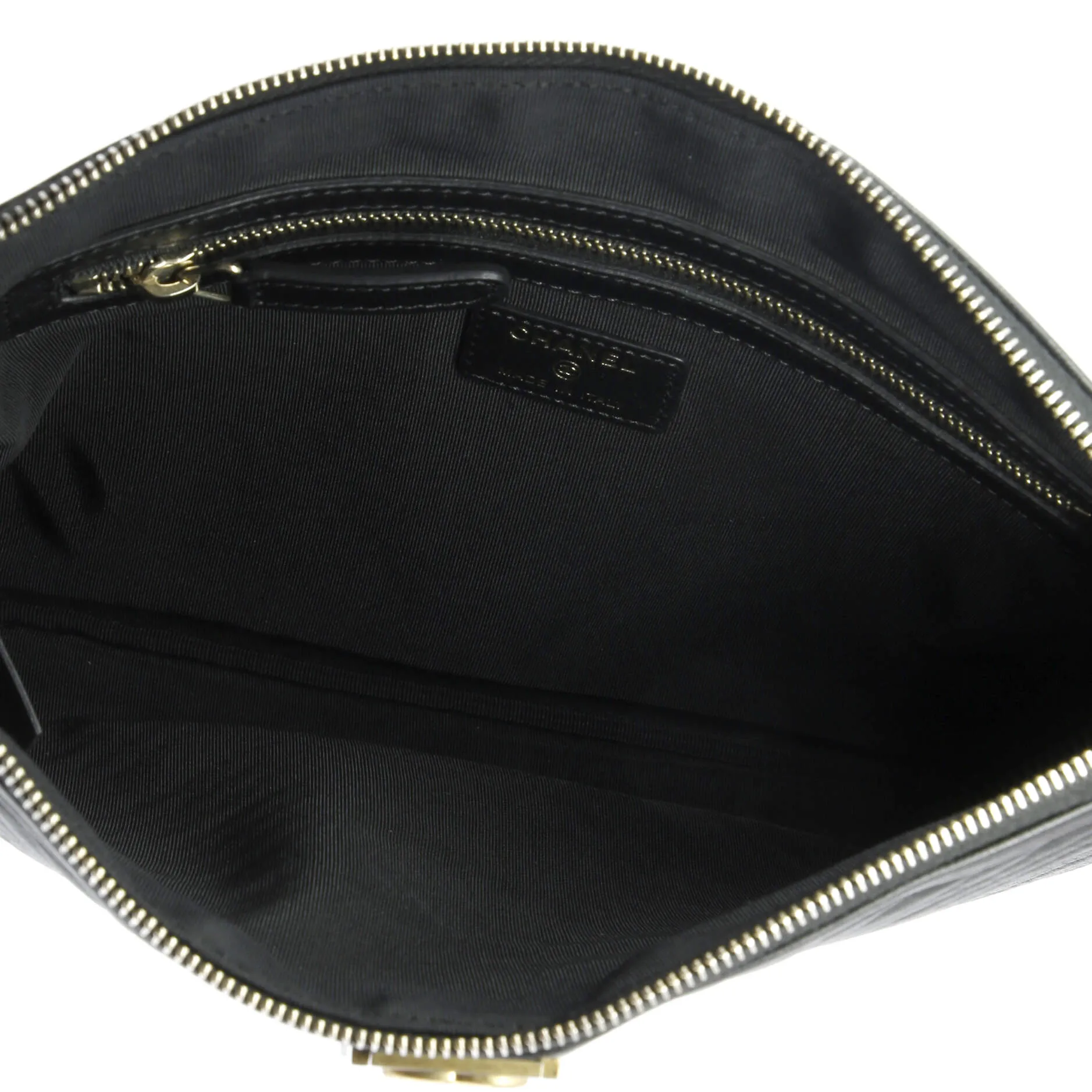 Chanel Boy O Case Clutch Chevron