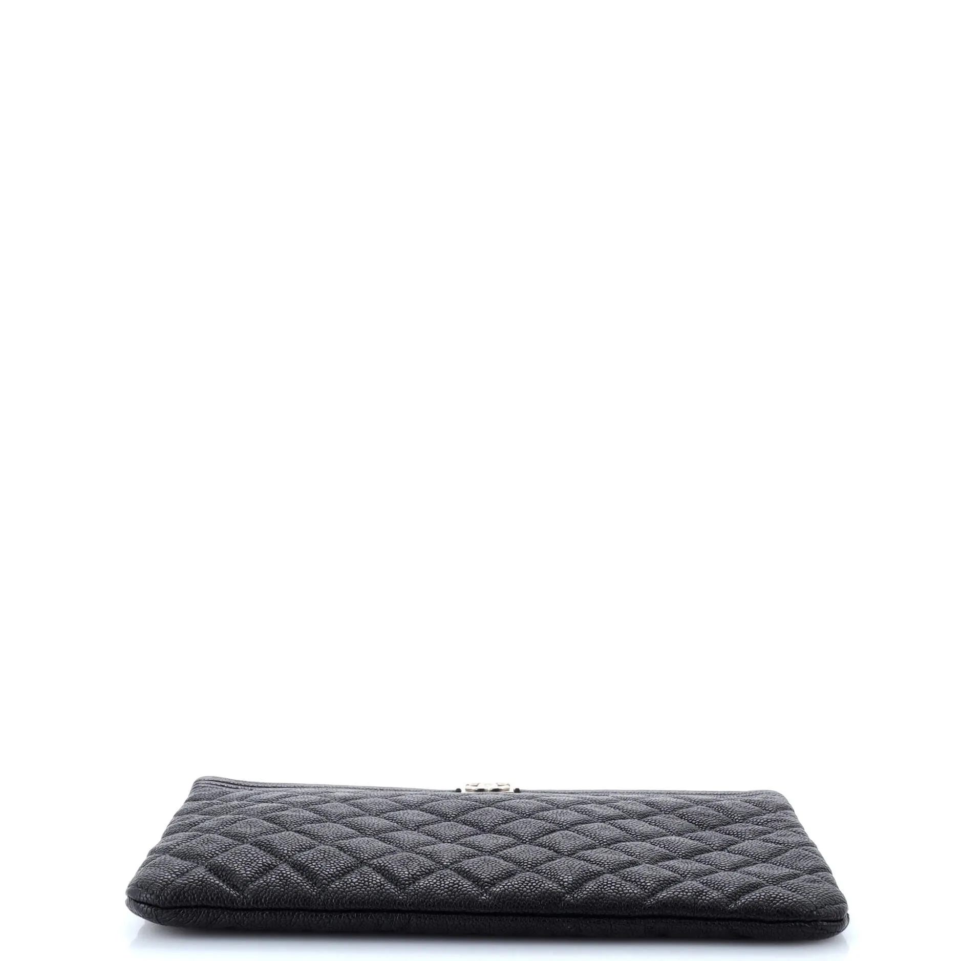 Chanel Boy O Case Clutch Quilted Caviar