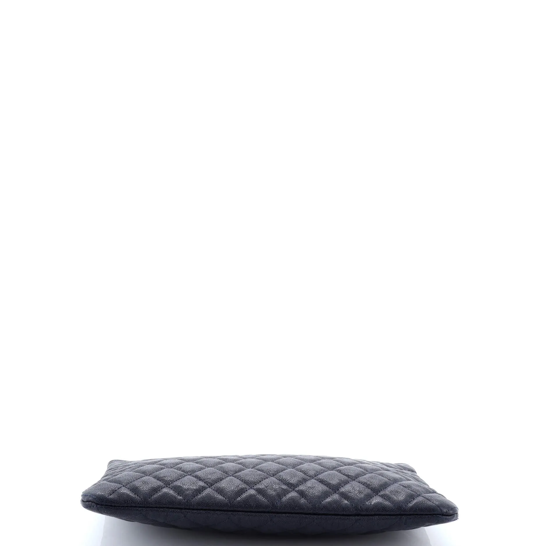 Chanel Boy O Case Clutch Quilted Caviar