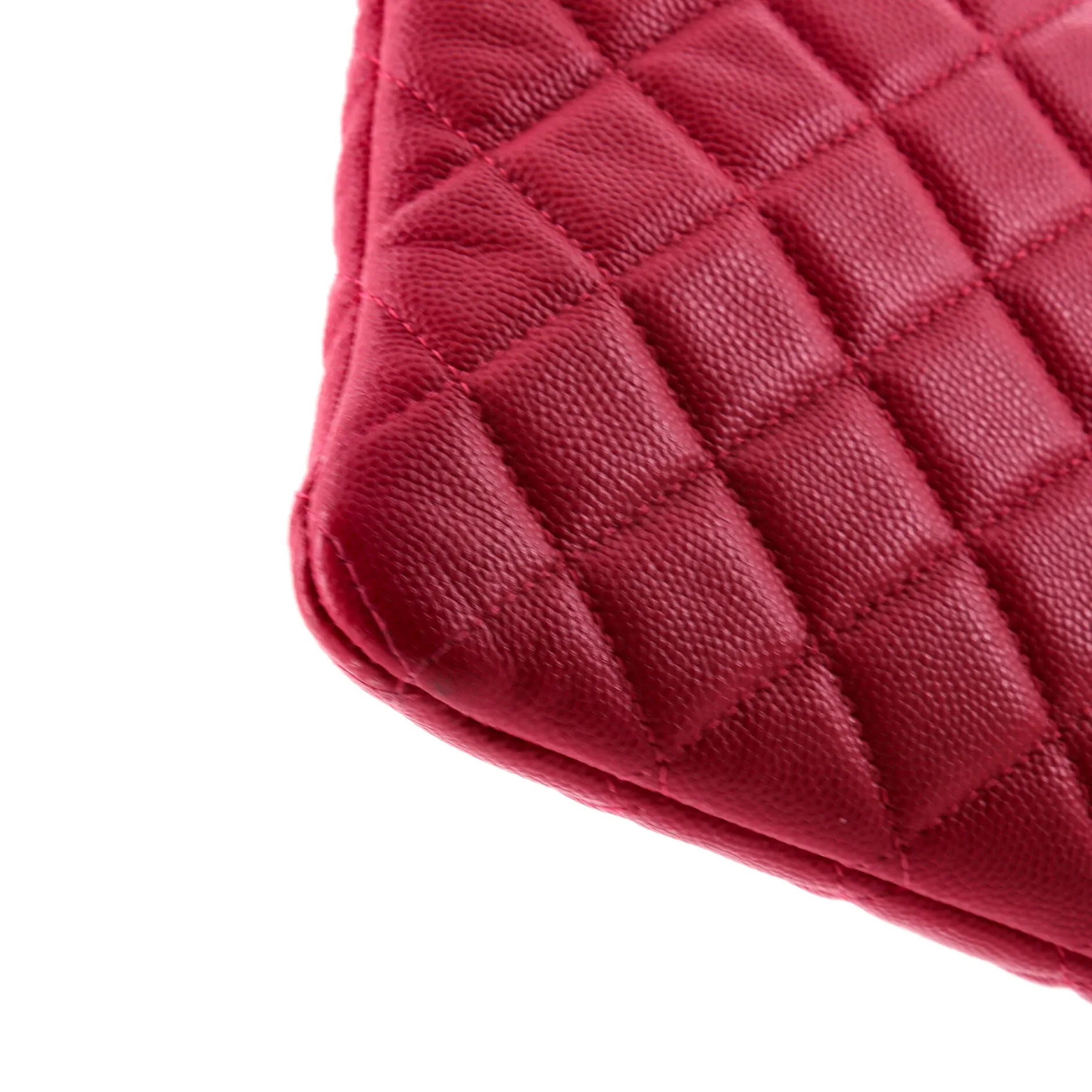 Chanel Boy O Case Clutch Quilted Caviar