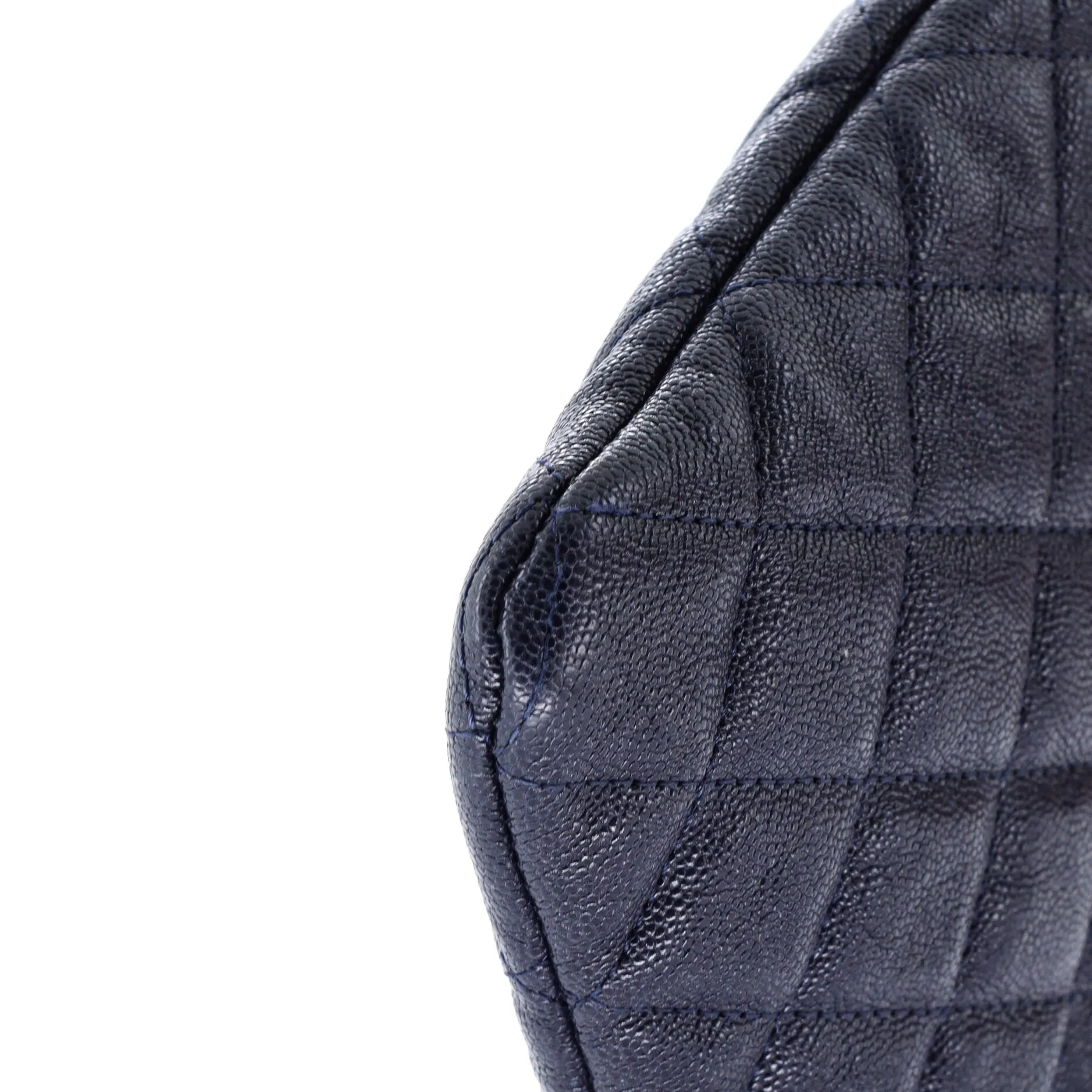 Chanel Boy O Case Clutch Quilted Caviar