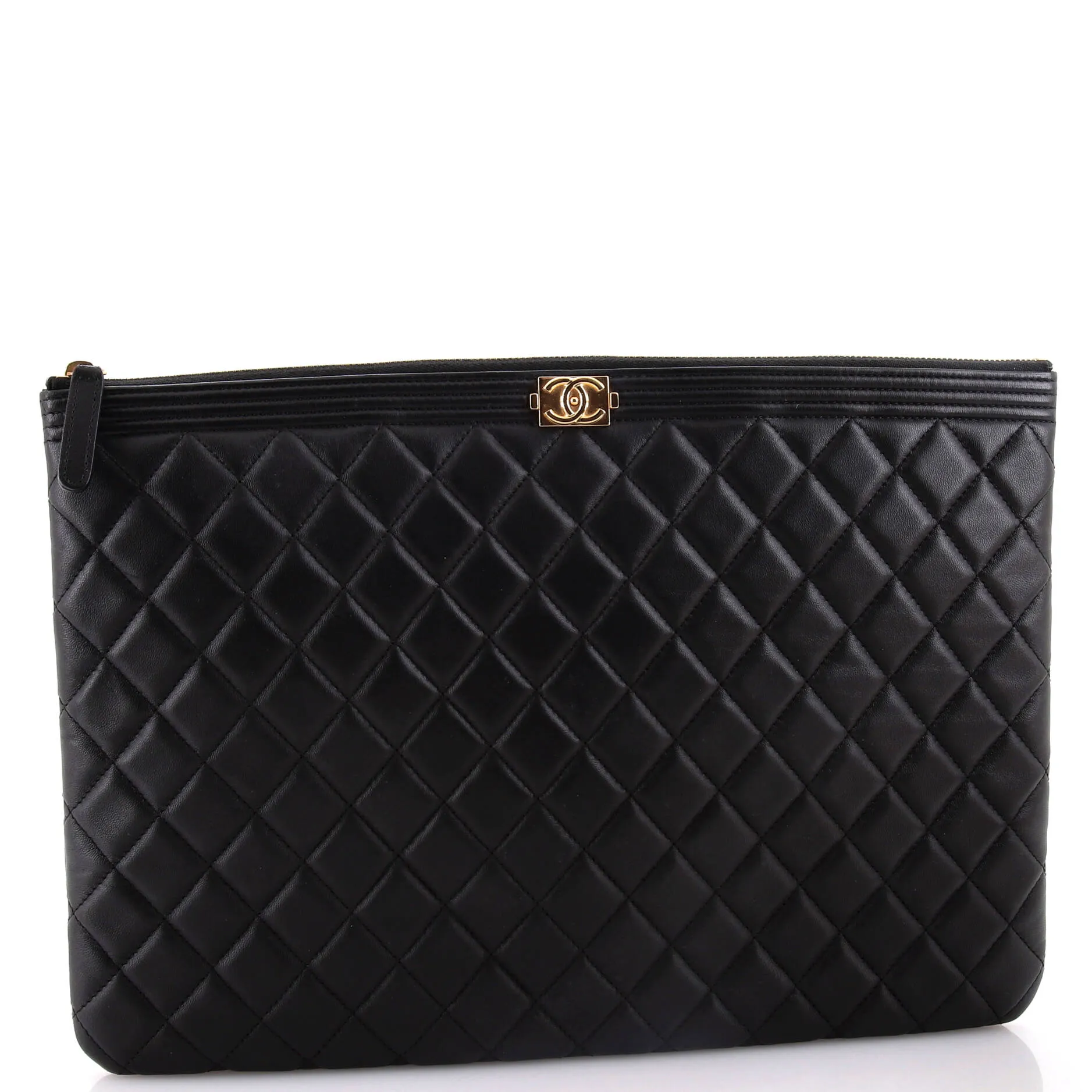 Chanel Boy O Case Clutch Quilted