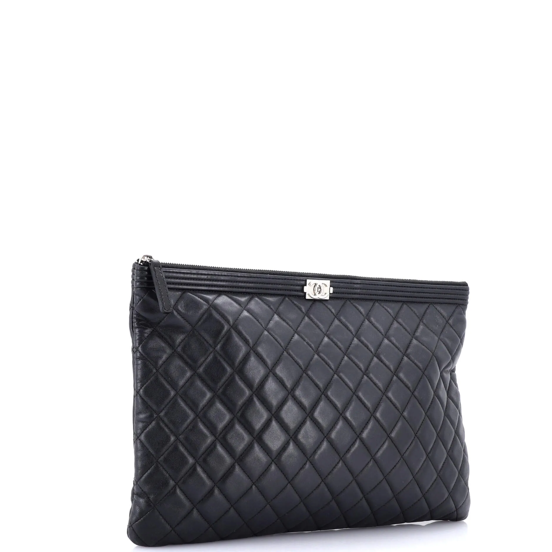 Chanel Boy O Case Clutch Quilted