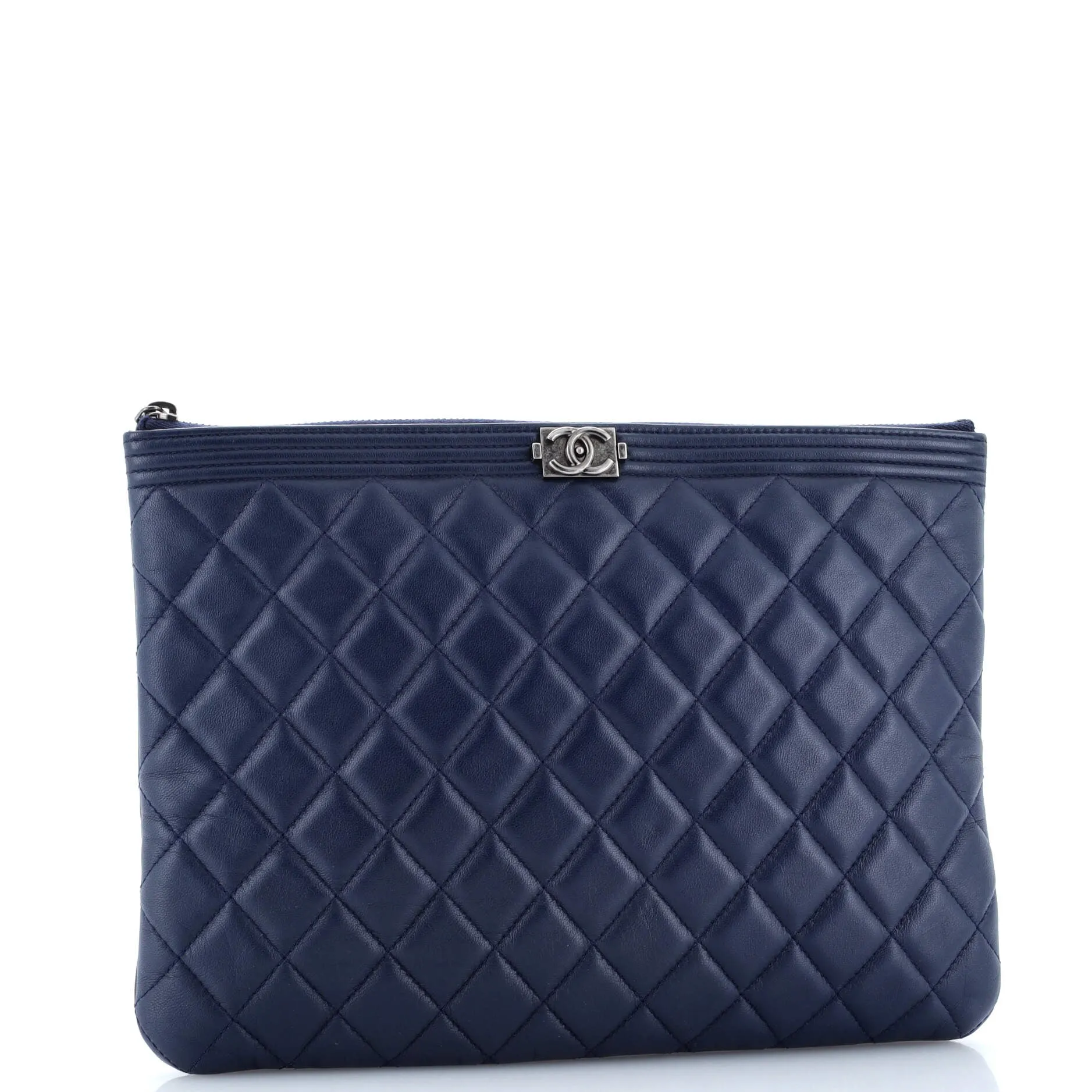 Chanel Boy O Case Clutch Quilted