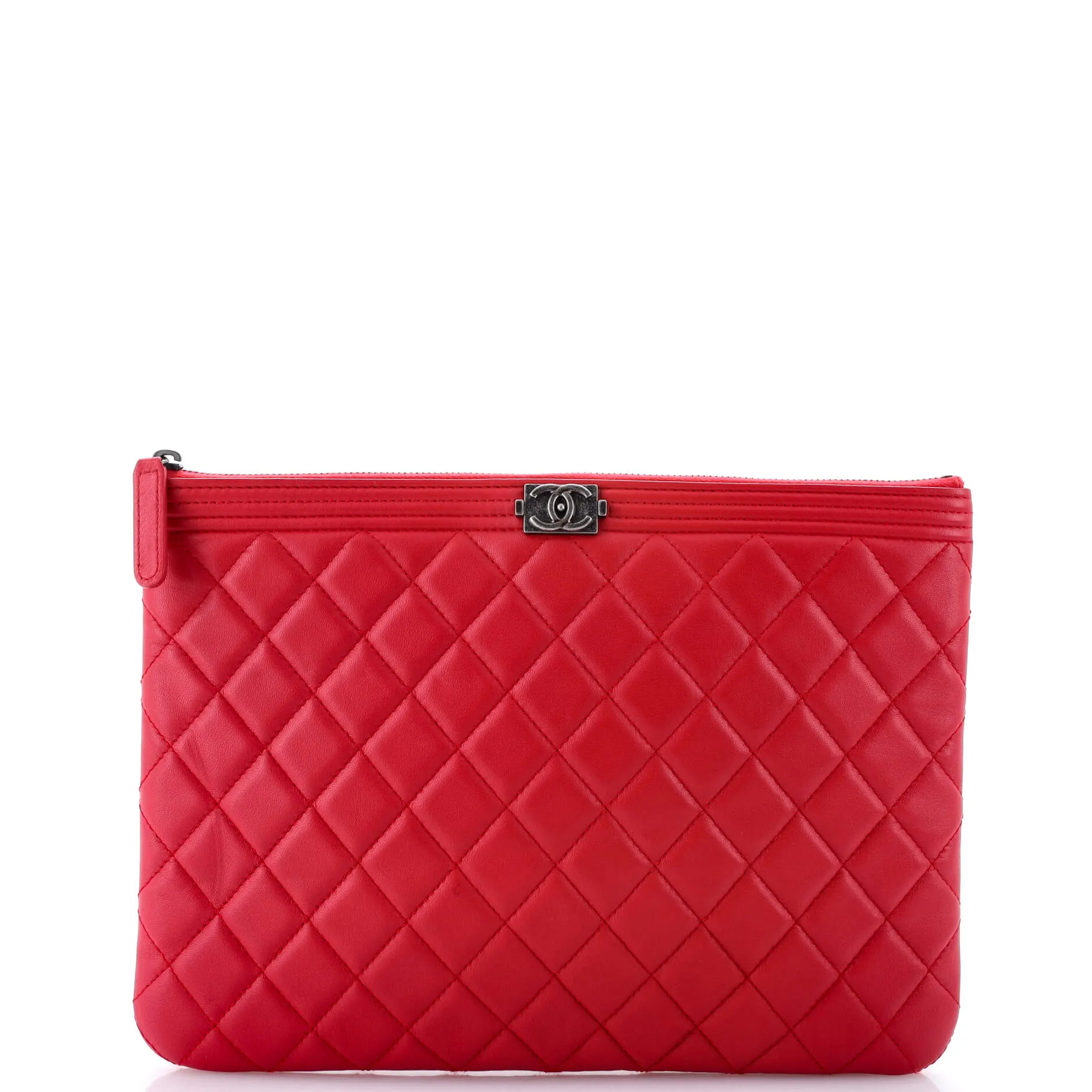 Chanel Boy O Case Clutch Quilted