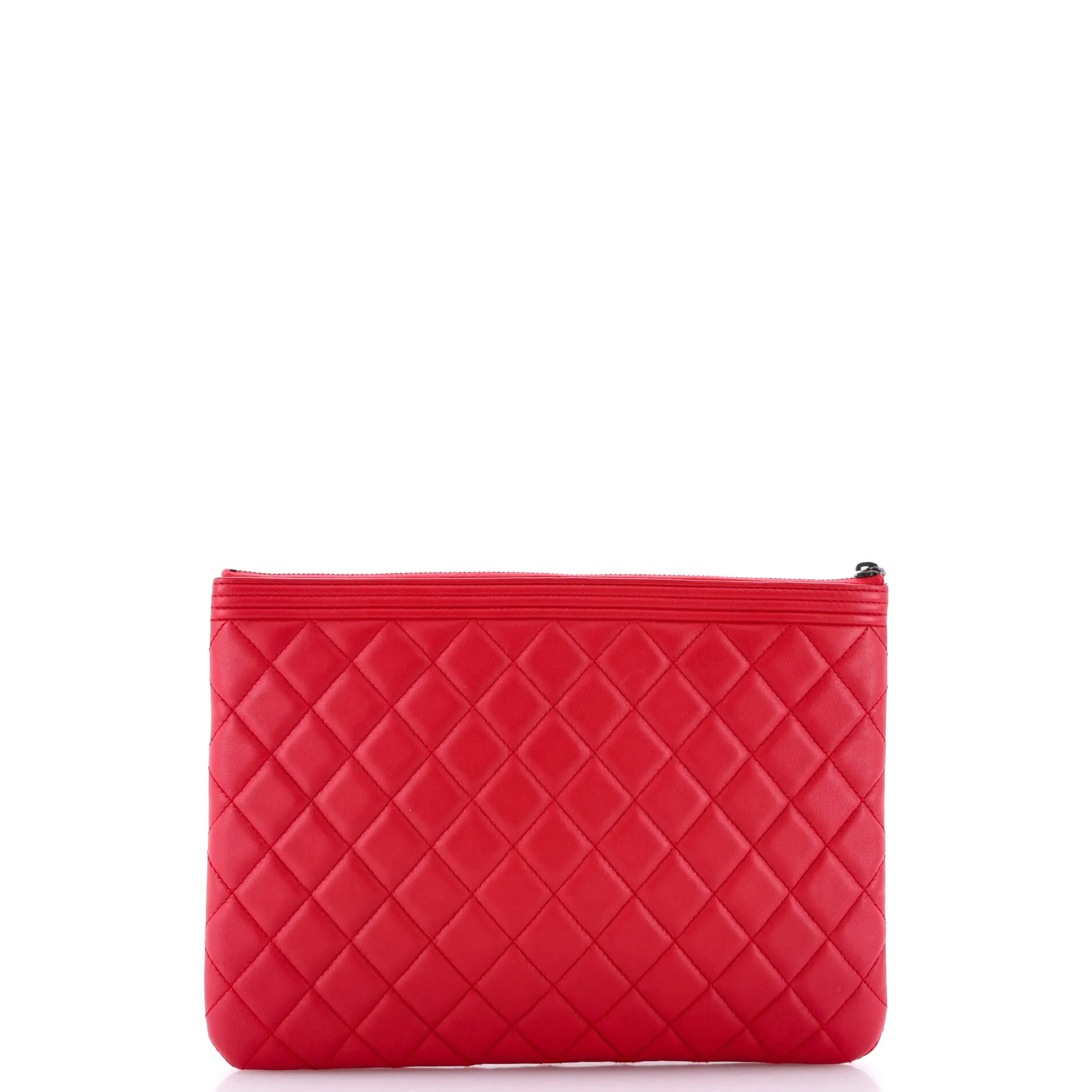 Chanel Boy O Case Clutch Quilted