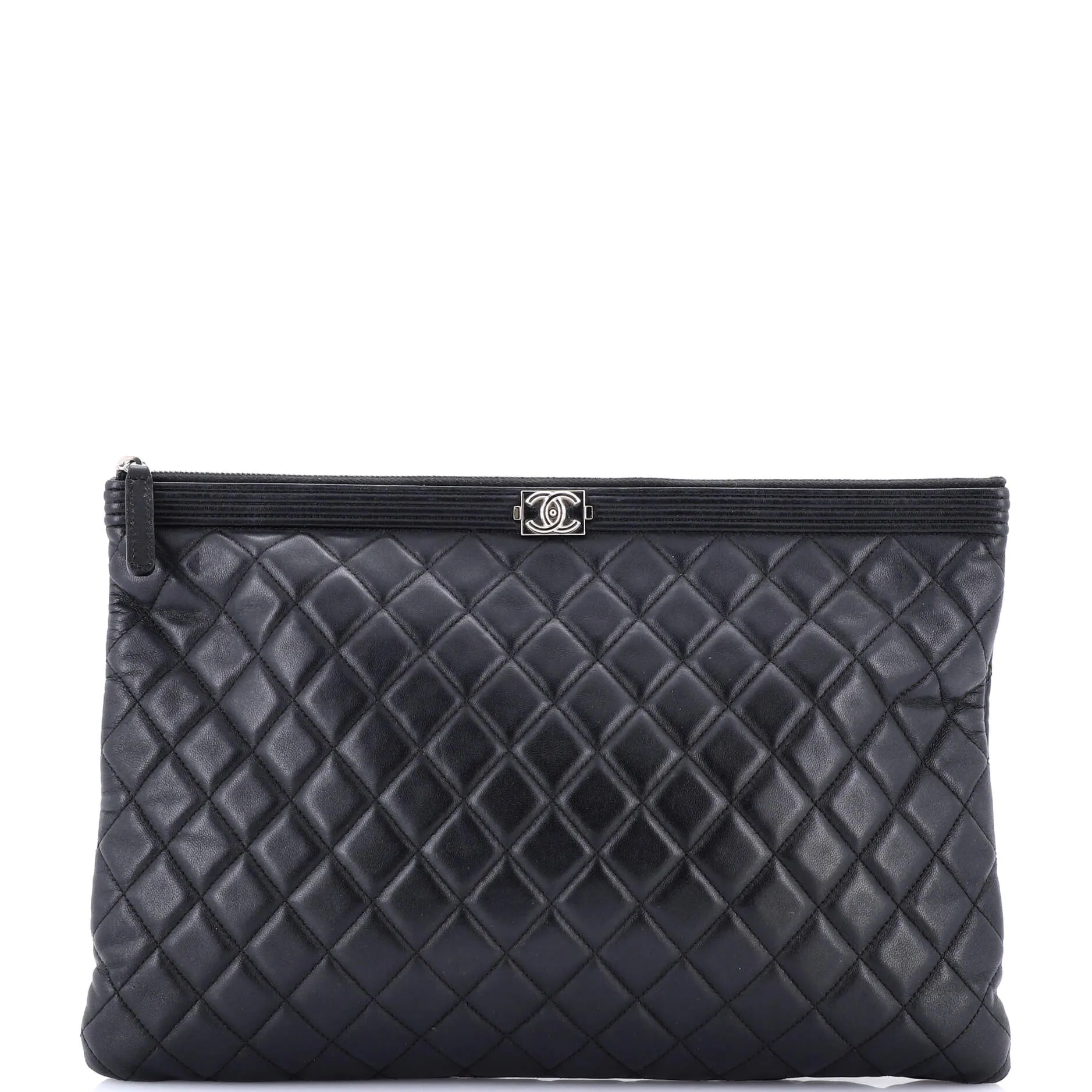 Chanel Boy O Case Clutch Quilted