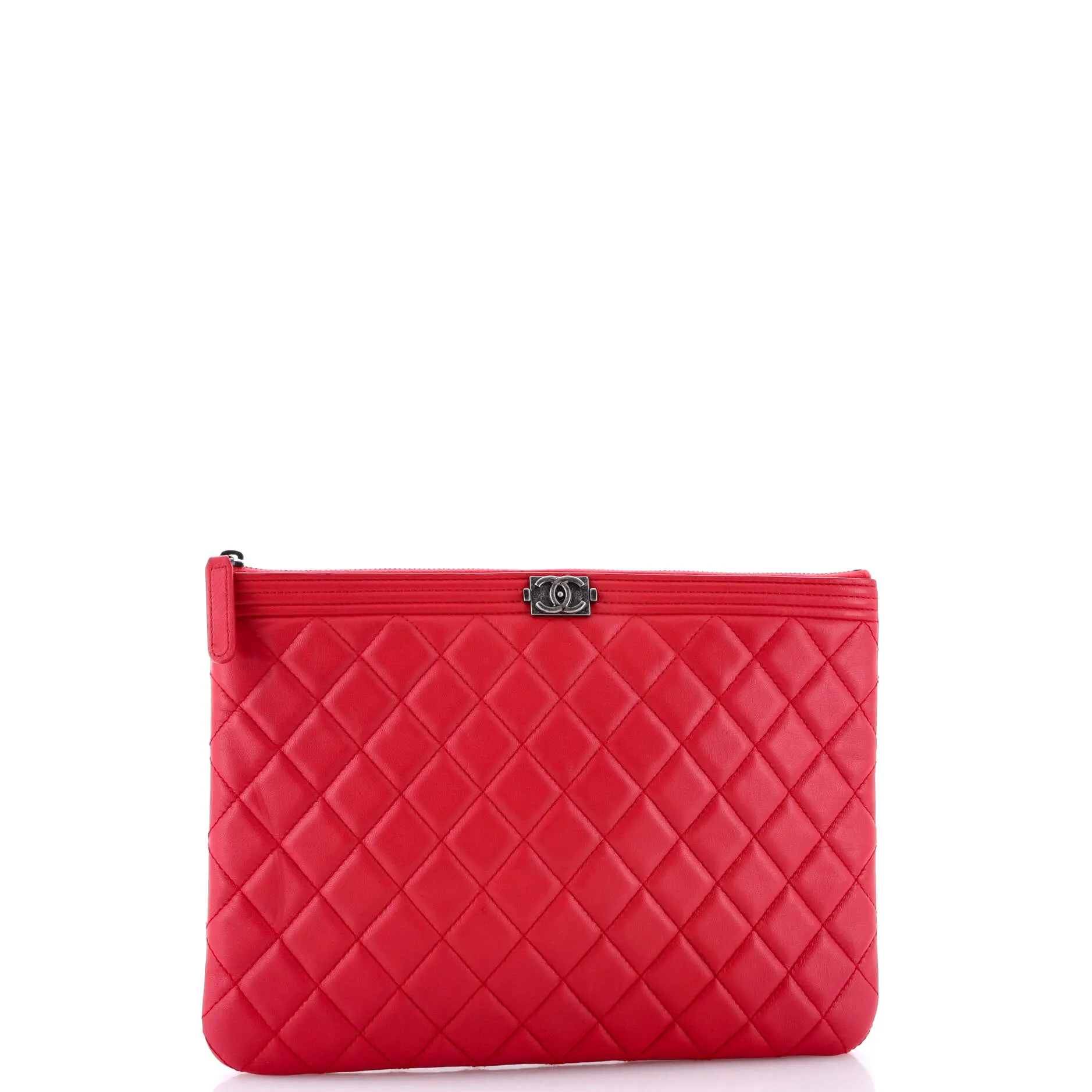 Chanel Boy O Case Clutch Quilted