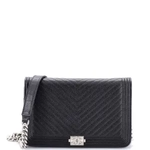 Chanel Boy Wallet On Chain Chevron