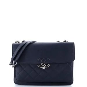 Chanel Cc Box Flap Bag Quilted Calfskin