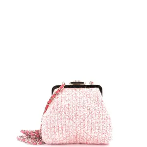 Chanel Cc Kisslock Frame Clutch With