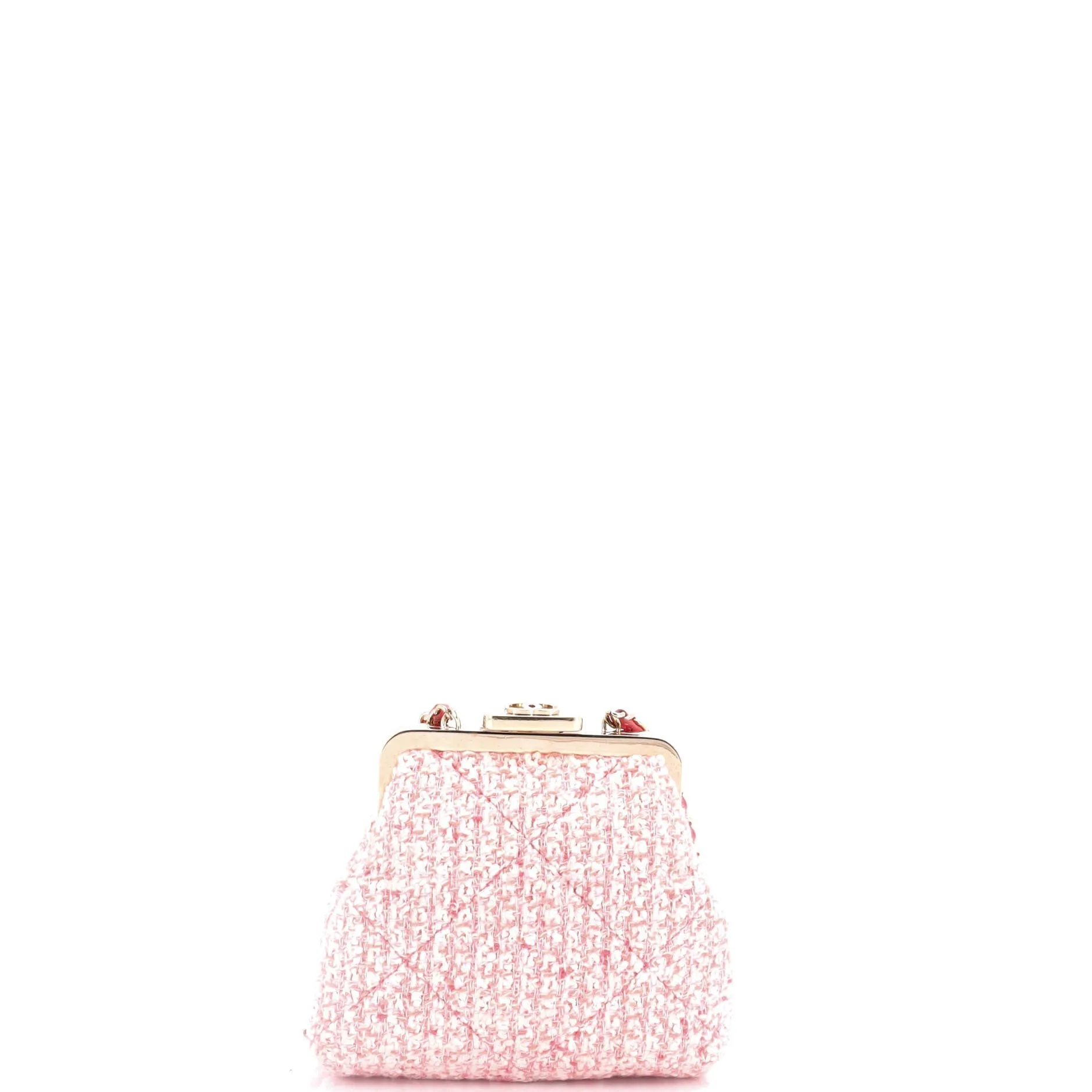 Chanel Cc Kisslock Frame Clutch With
