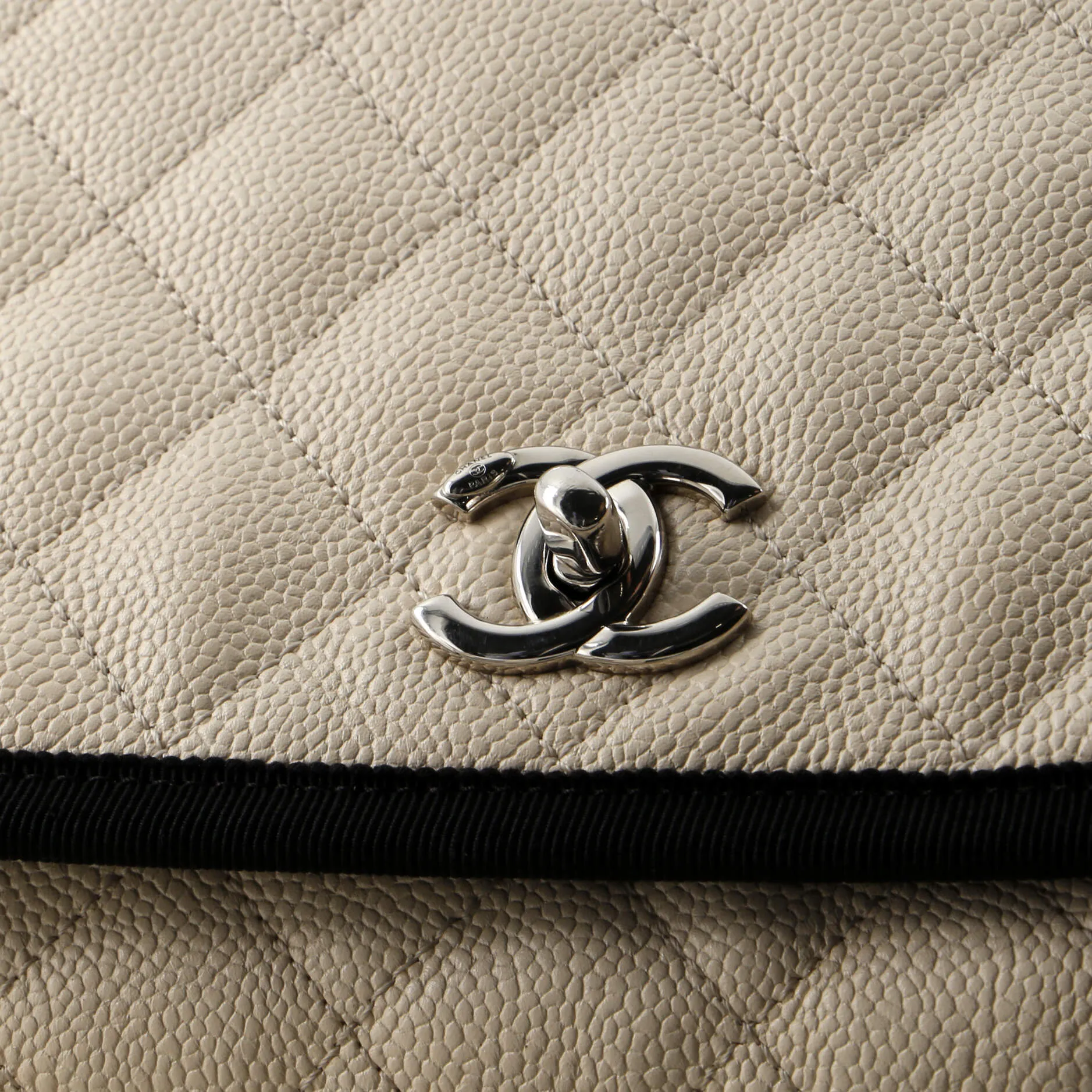 Chanel Cc Top Handle Flap Bag Quilted