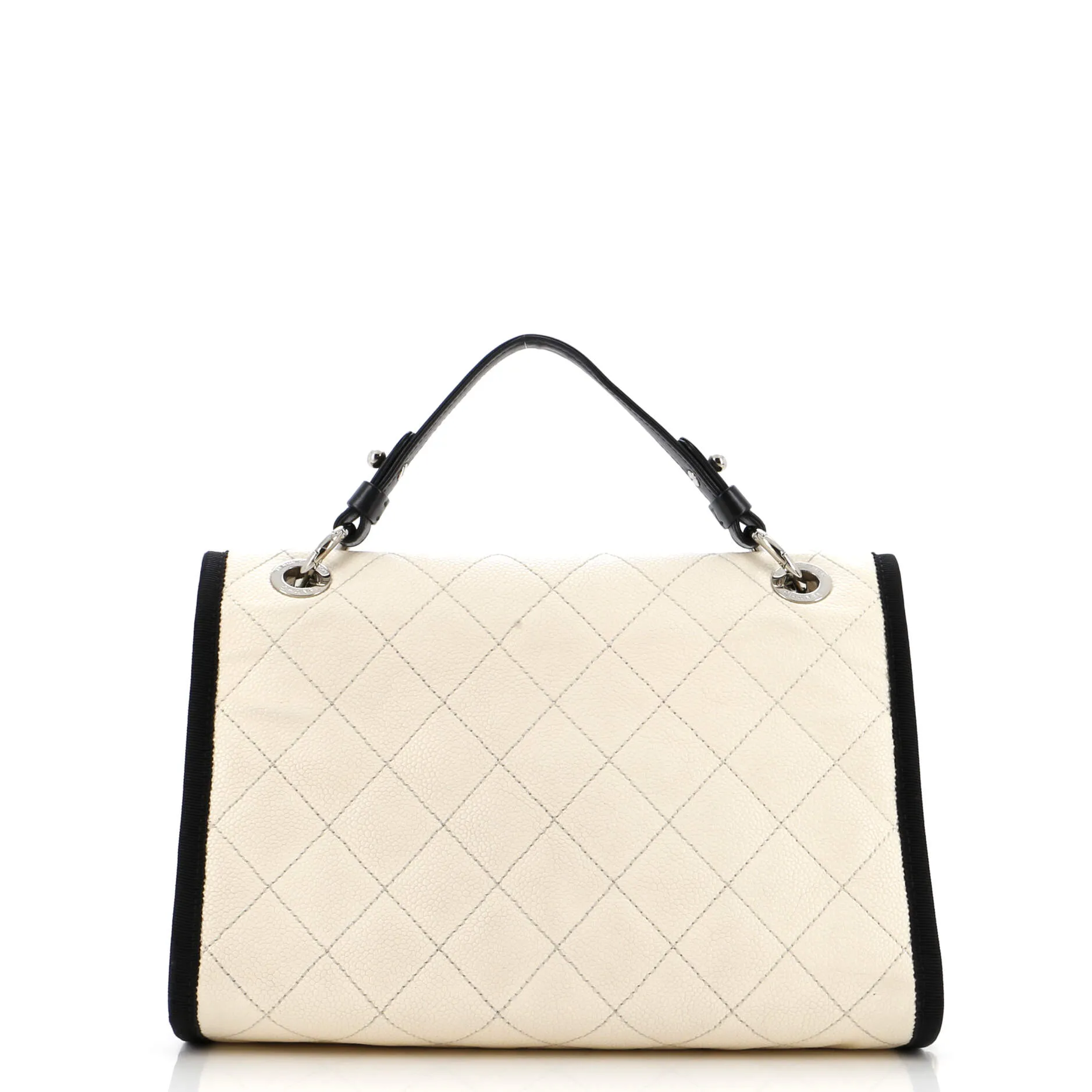 Chanel Cc Top Handle Flap Bag Quilted