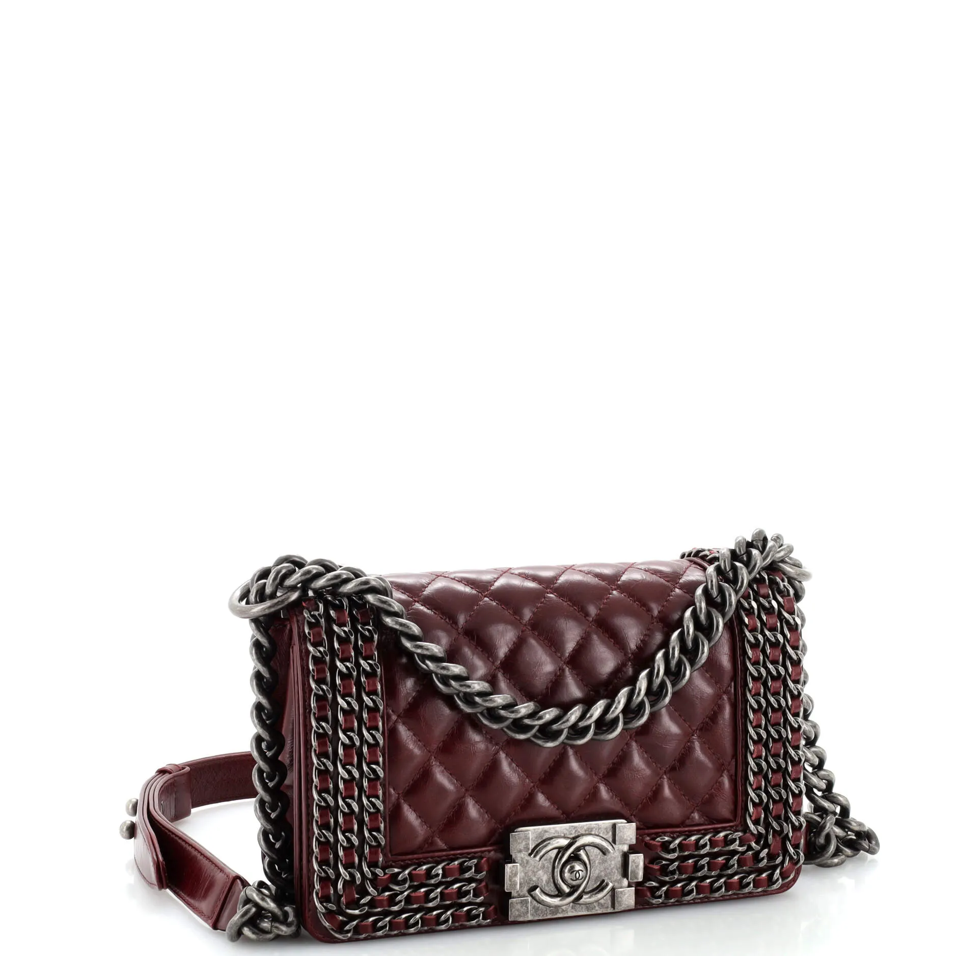 Chanel Chained Boy Flap Bag Quilted