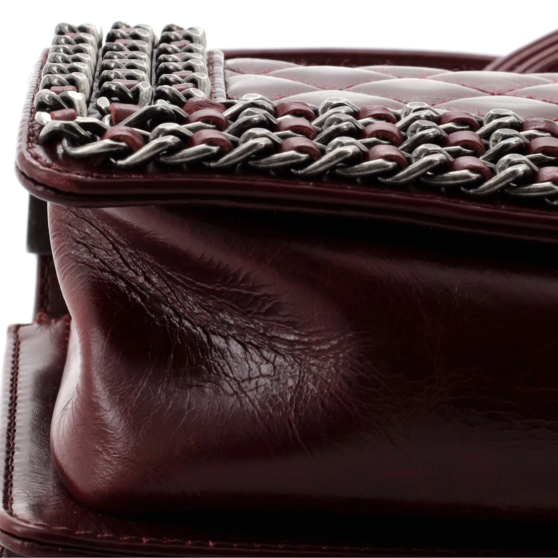 Chanel Chained Boy Flap Bag Quilted