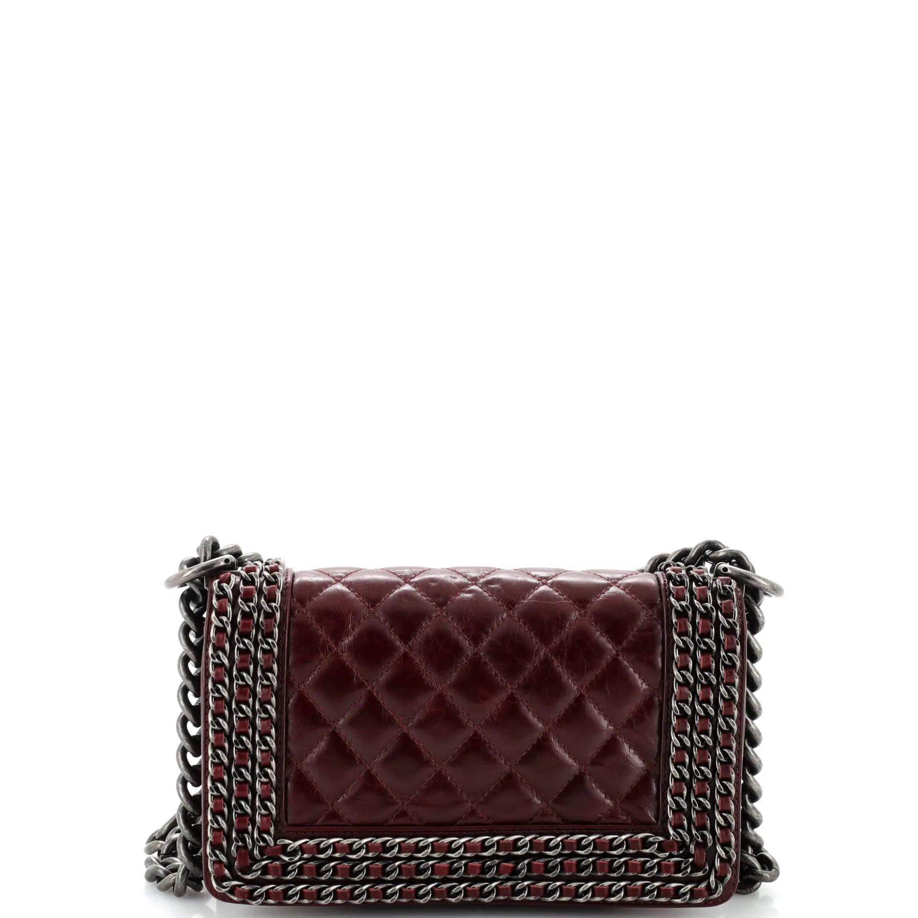 Chanel Chained Boy Flap Bag Quilted