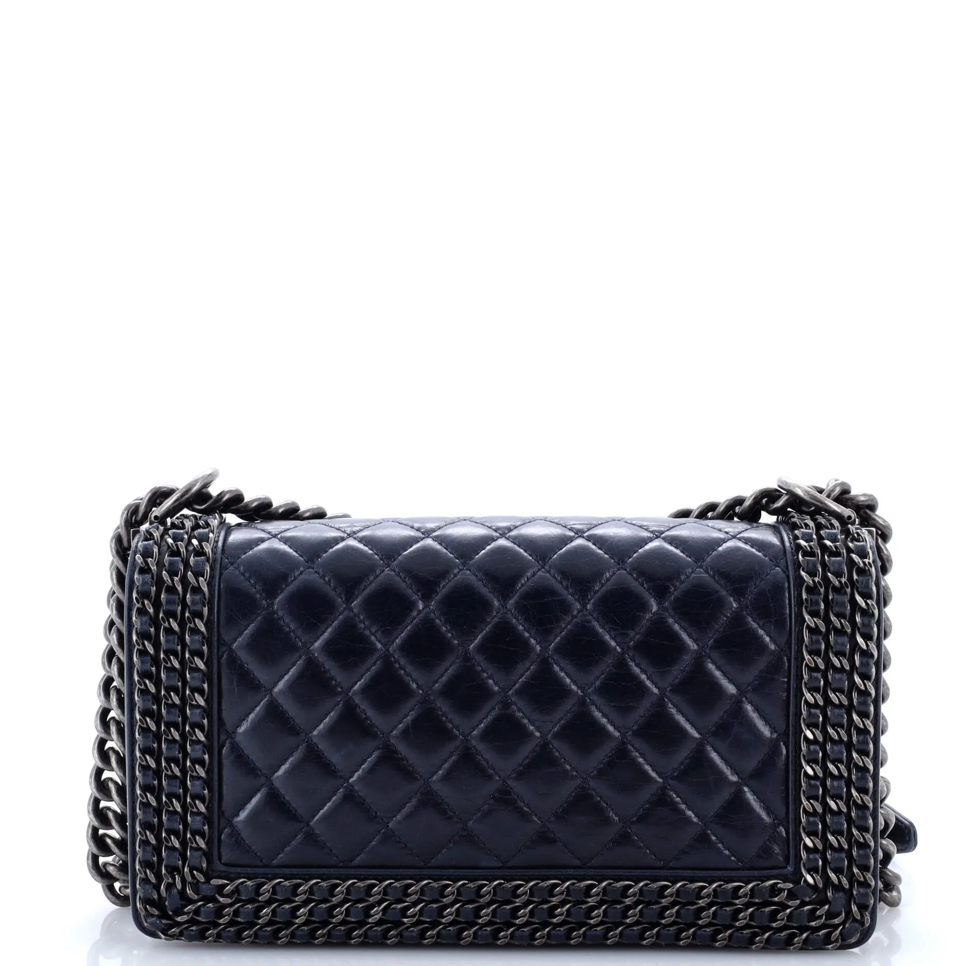 Chanel Chained Boy Flap Bag Quilted