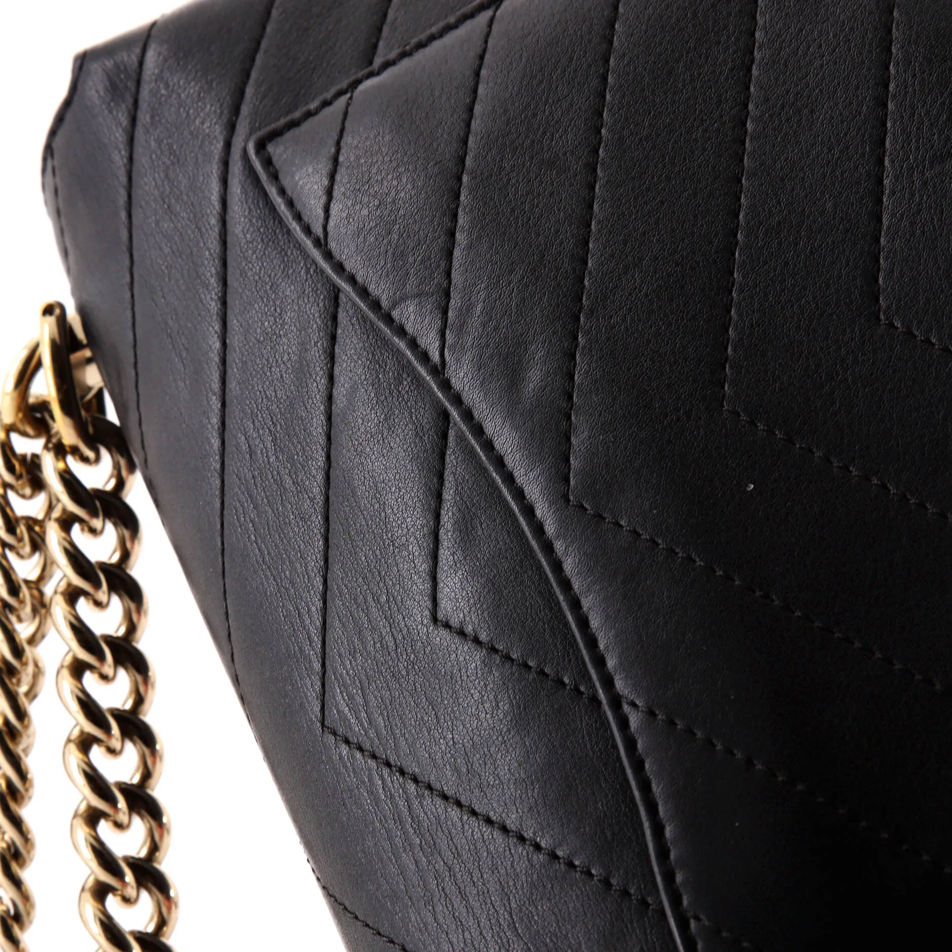 Chanel Coco Chevron Flap Bag Stitched