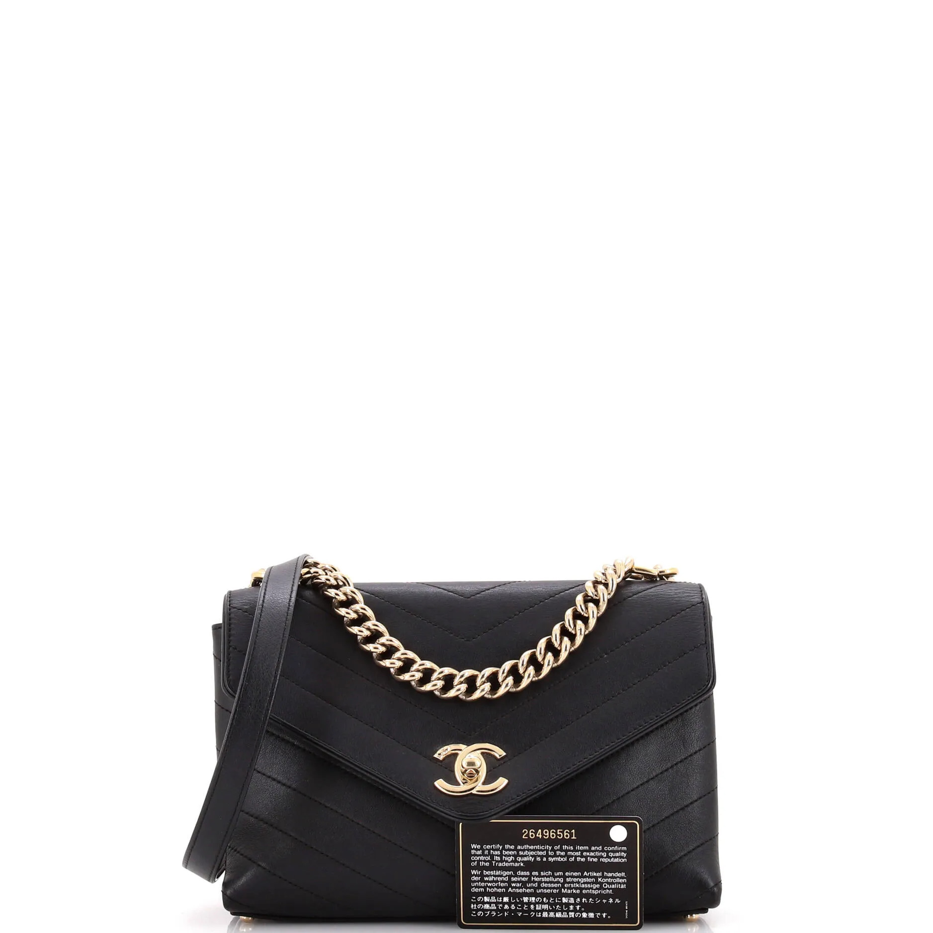 Chanel Coco Chevron Flap Bag Stitched