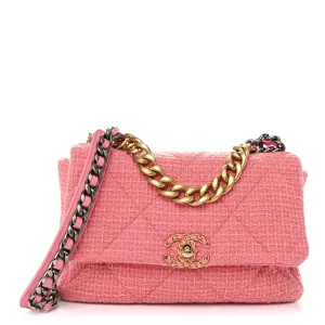 Chanel Metallic Tweed Quilted Large 19