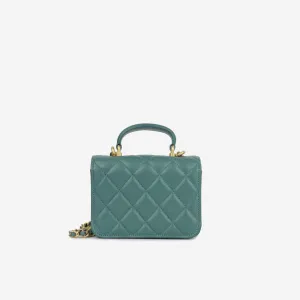 Chanel Micro Top Handle - Dark Teal