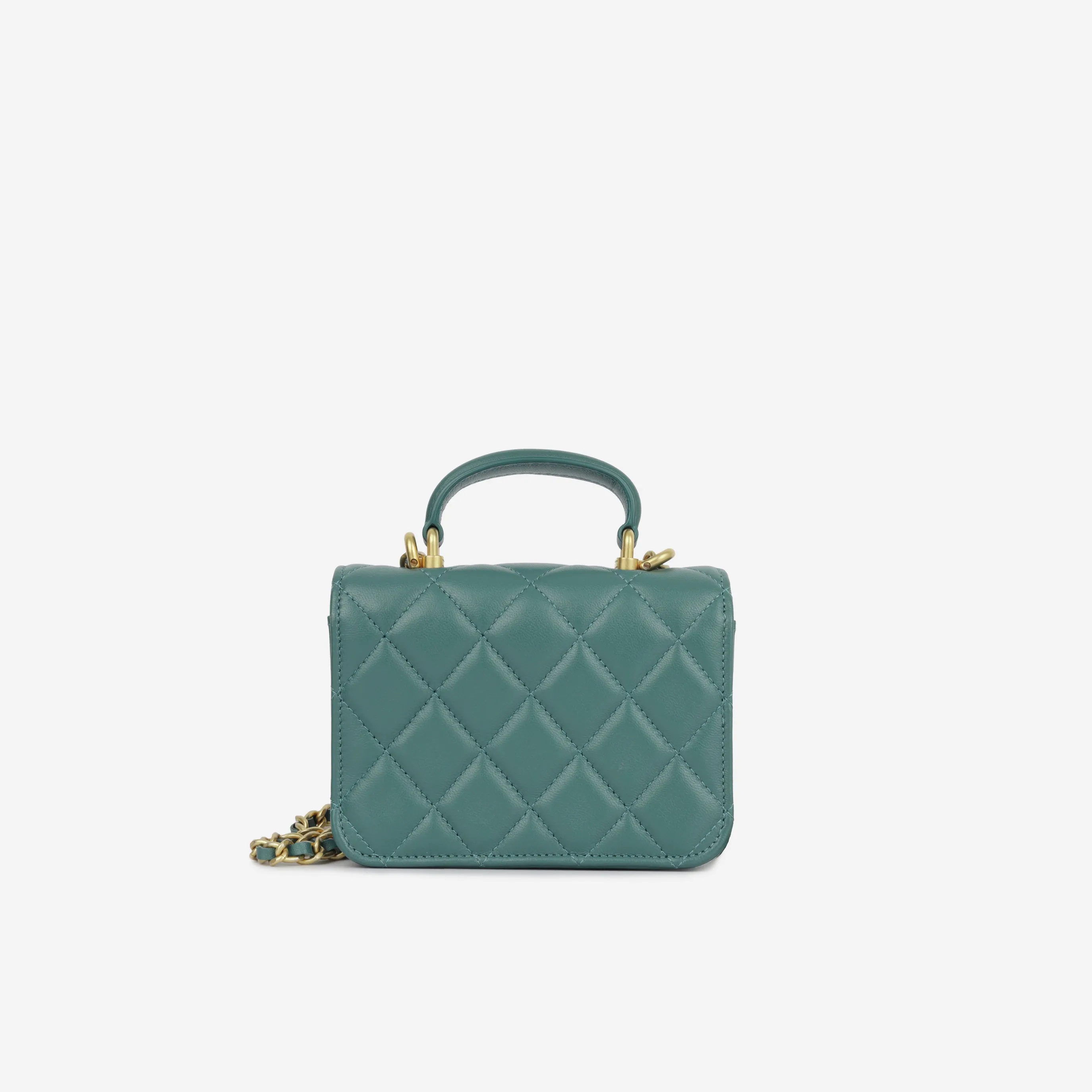 Chanel Micro Top Handle - Dark Teal